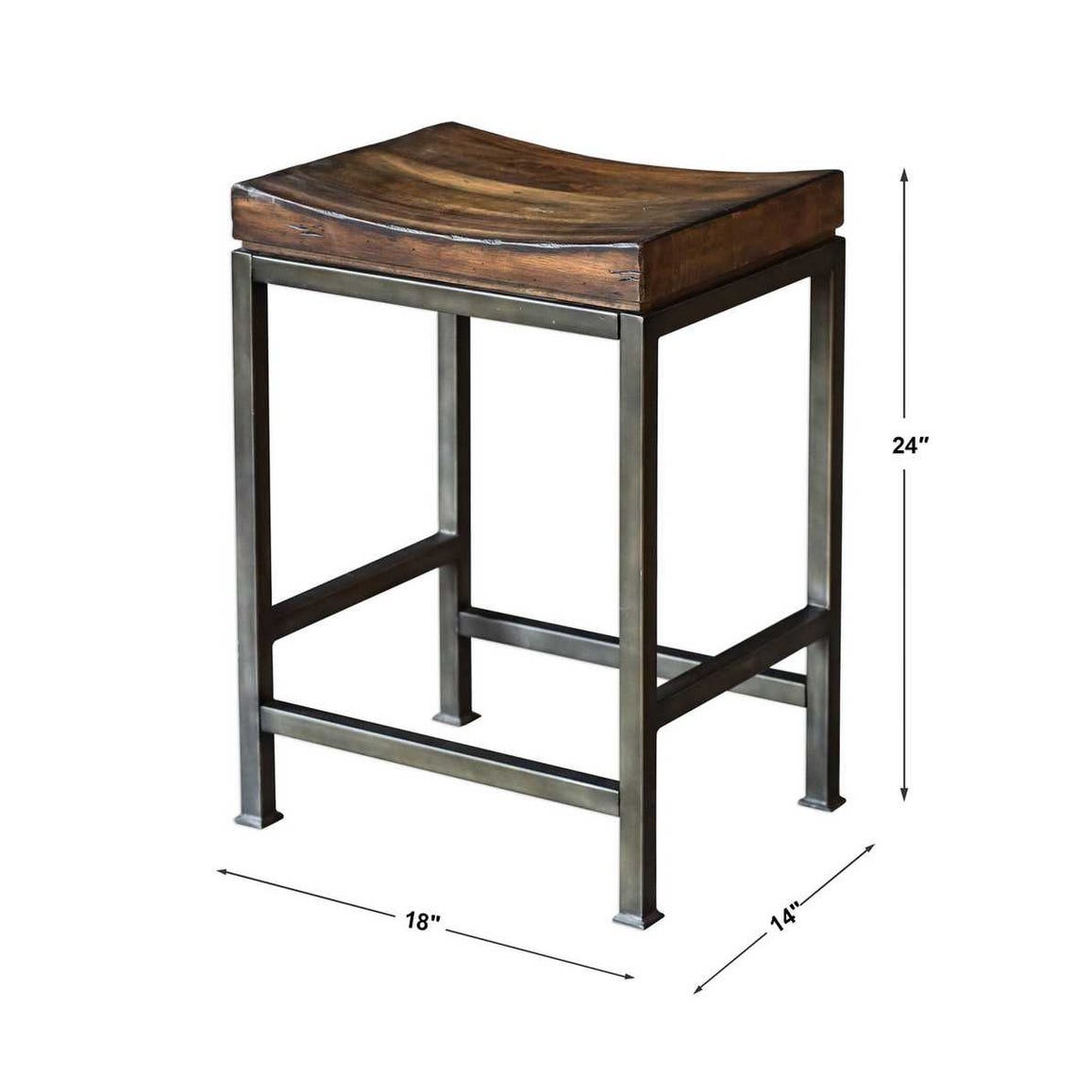 Uttermost Beck Wood Counter Stool