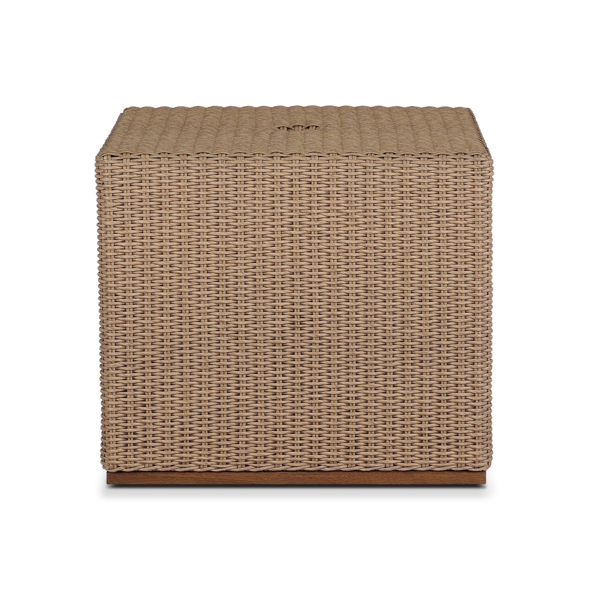 Giles Outdoor Square Woven Umbrella Cover - Stained Toasted Brown-FSC