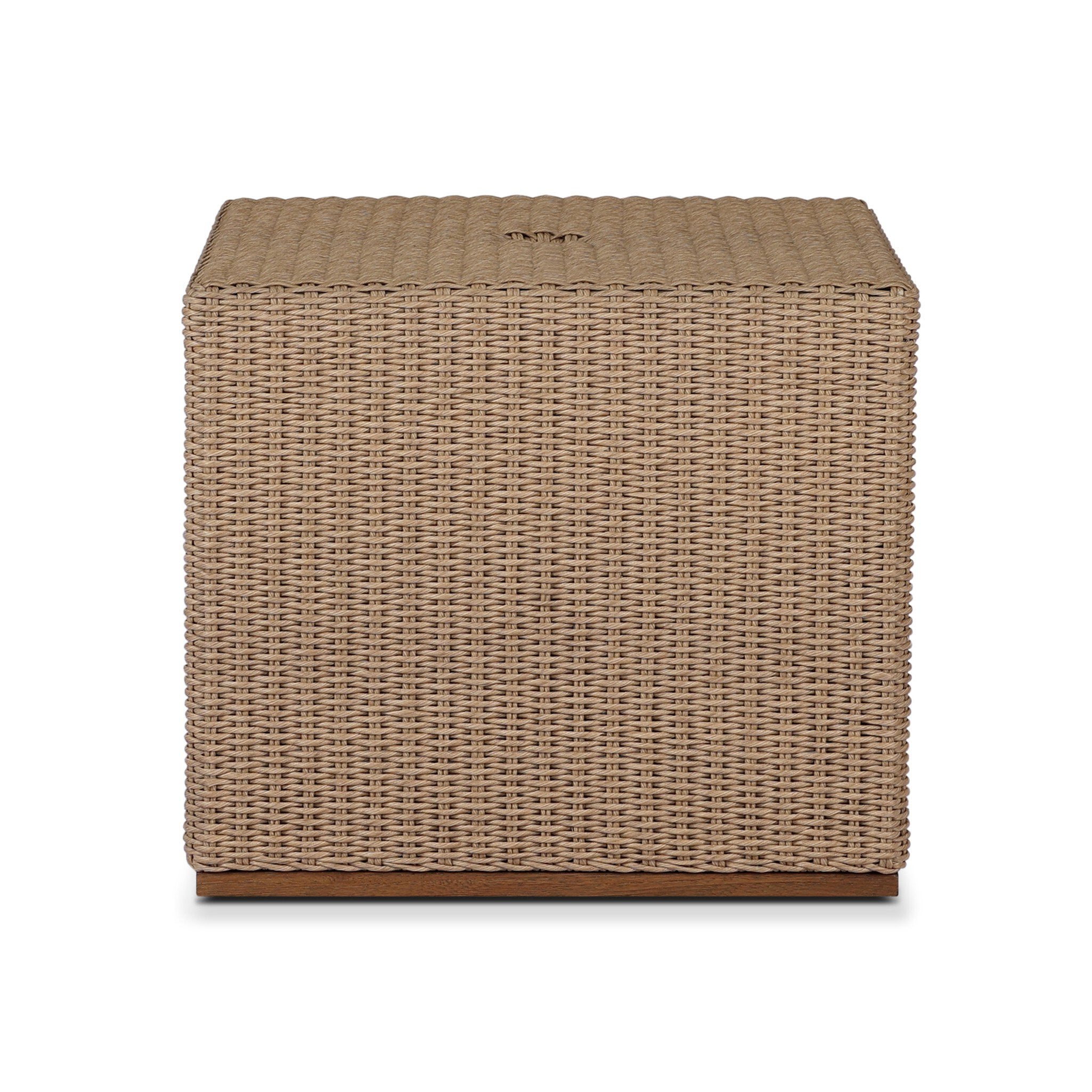 Giles Outdoor Square Woven Umbrella Cover - Stained Toasted Brown-FSC