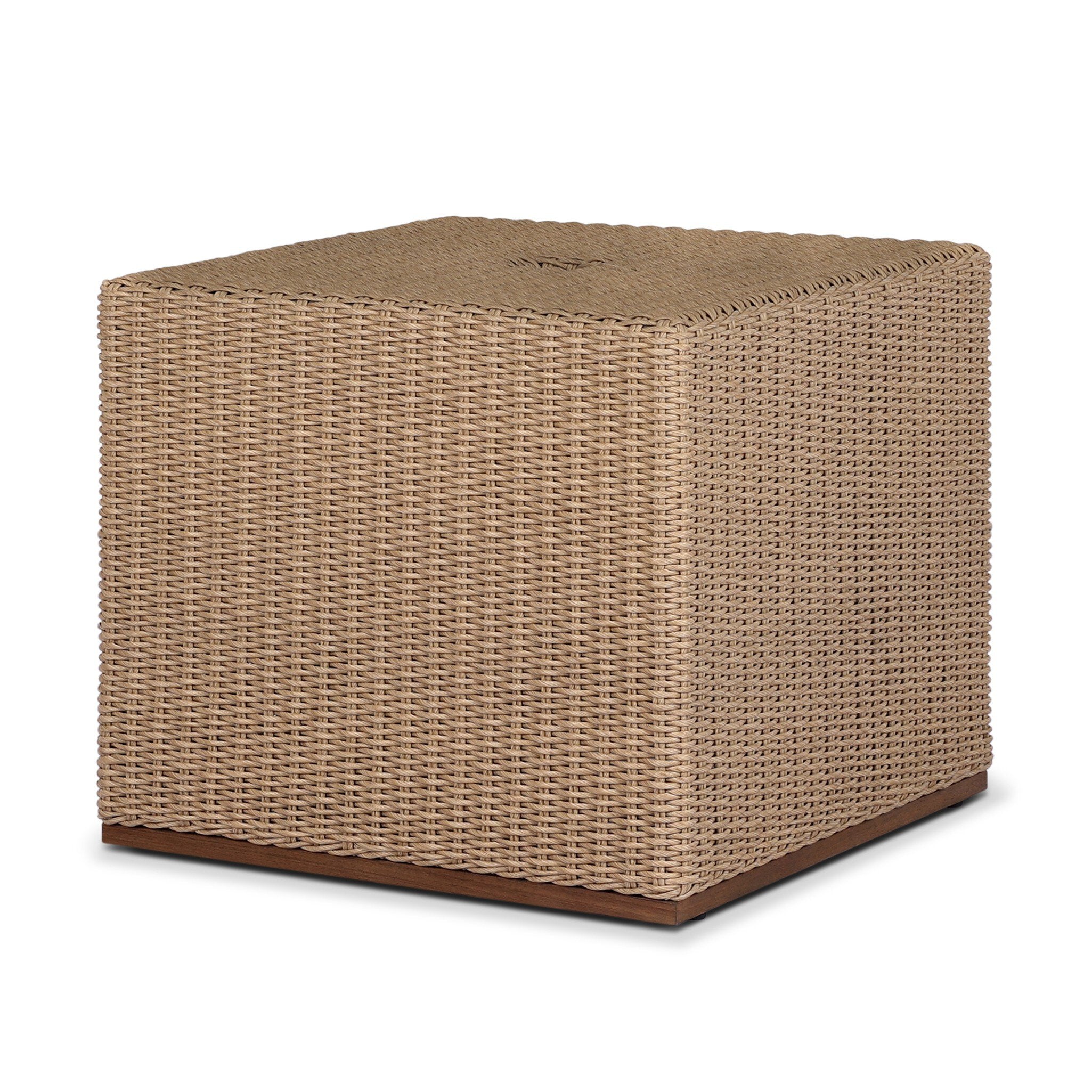 Giles Outdoor Square Woven Umbrella Cover - Stained Toasted Brown-FSC