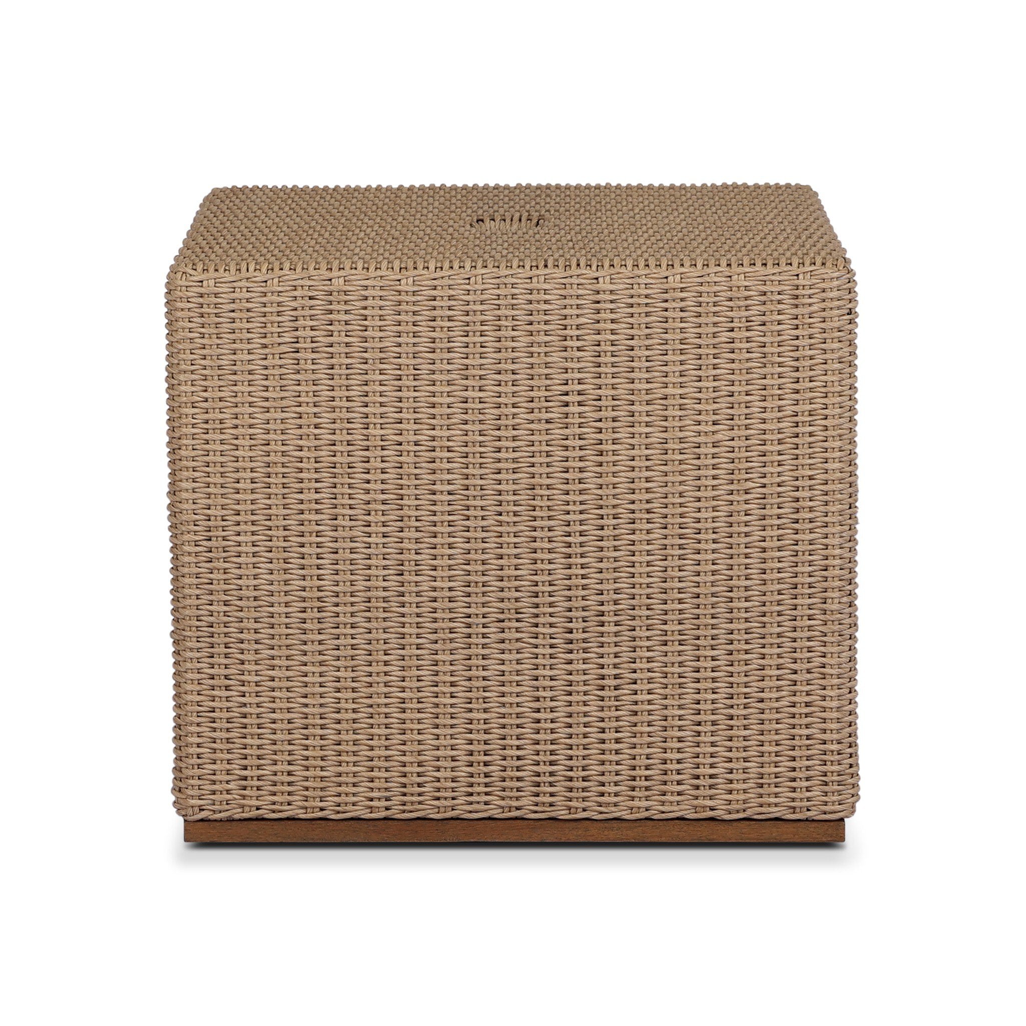 Giles Outdoor Square Woven Umbrella Cover - Stained Toasted Brown-FSC