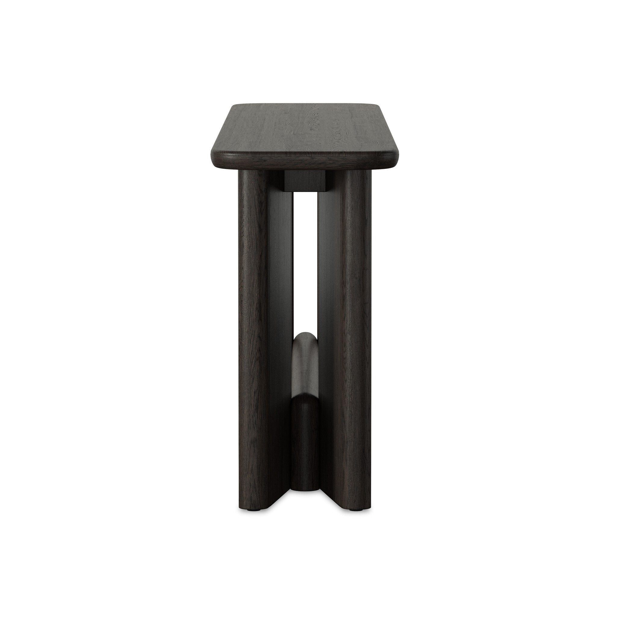 Nadine Console Table - Smoked Black Oak Veneer