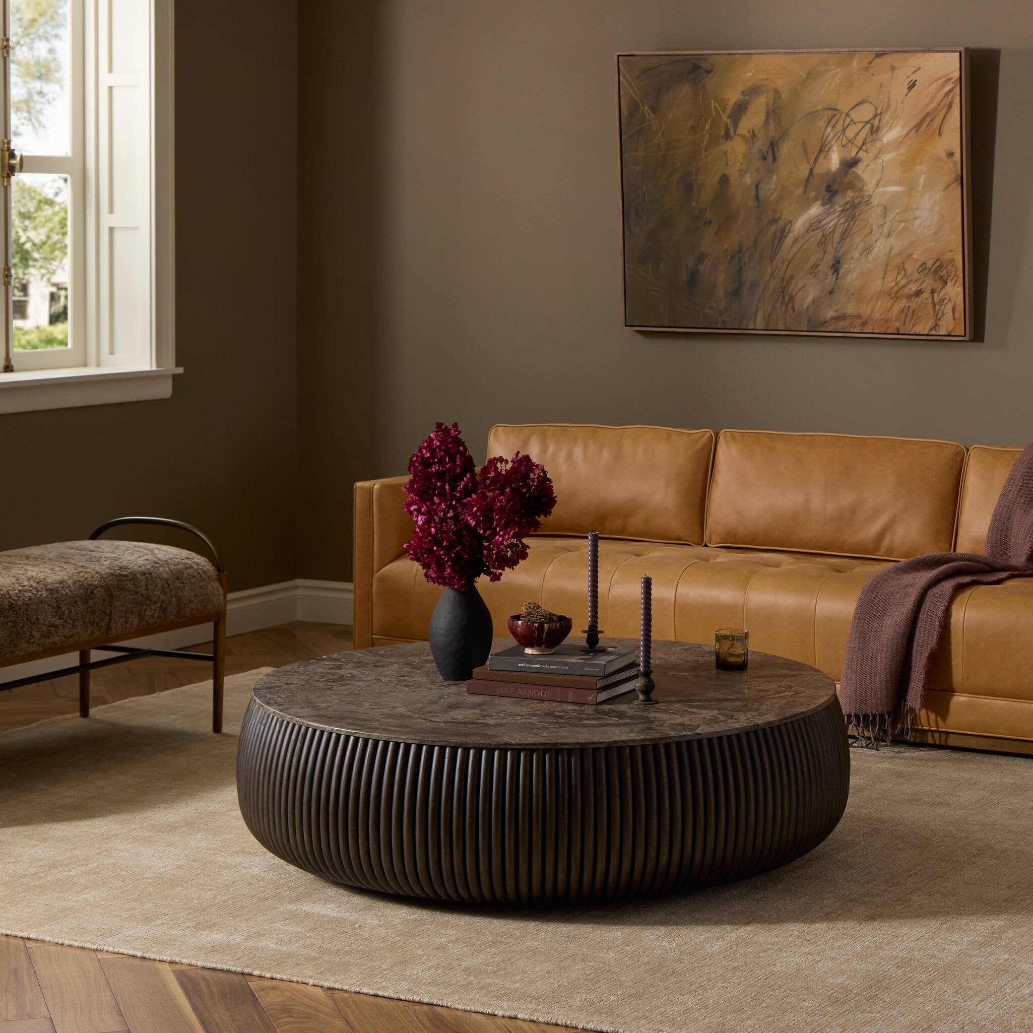 Kalaya Coffee Table - Warm Grey Marble