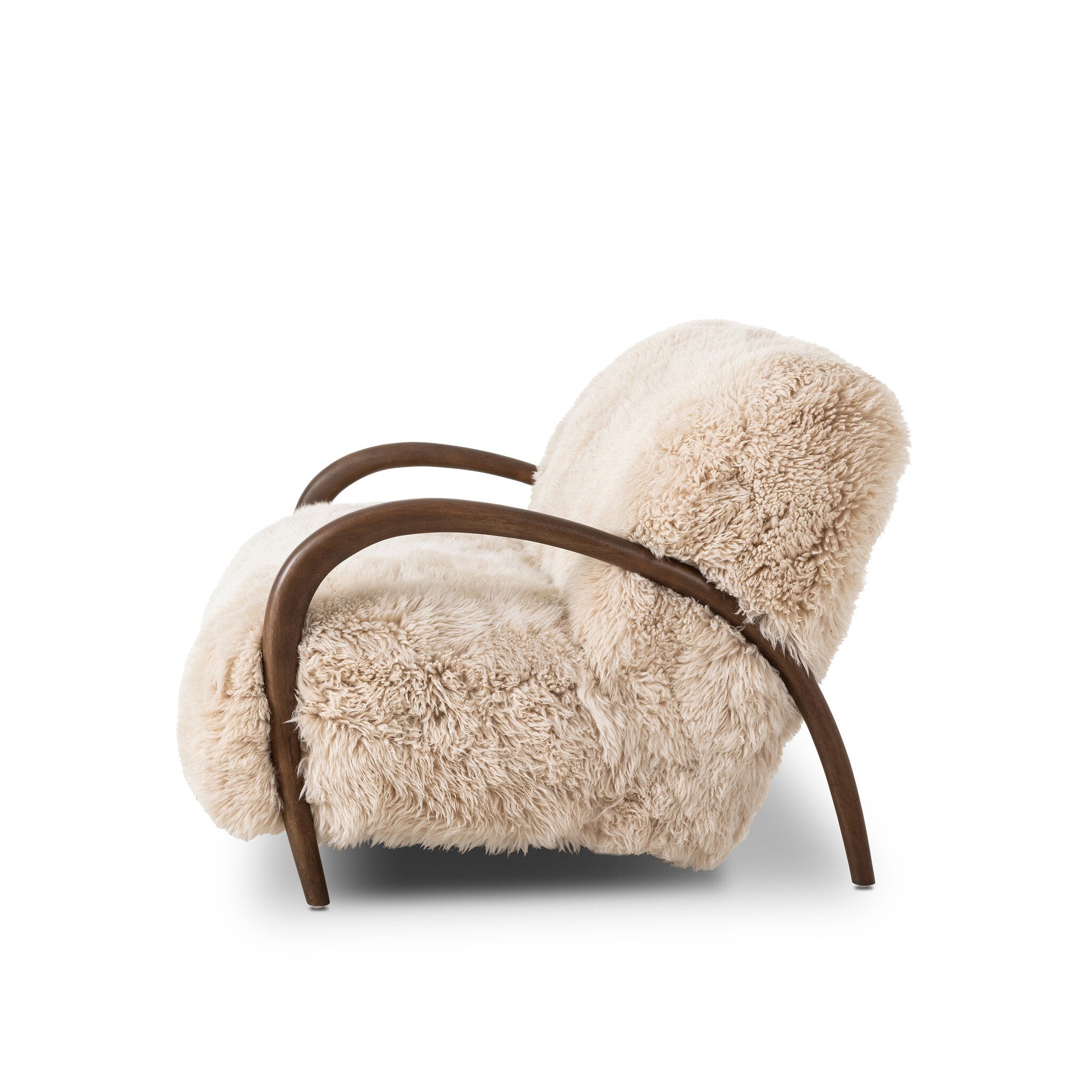 Sandro Settee - Champagne Mongolian Fur