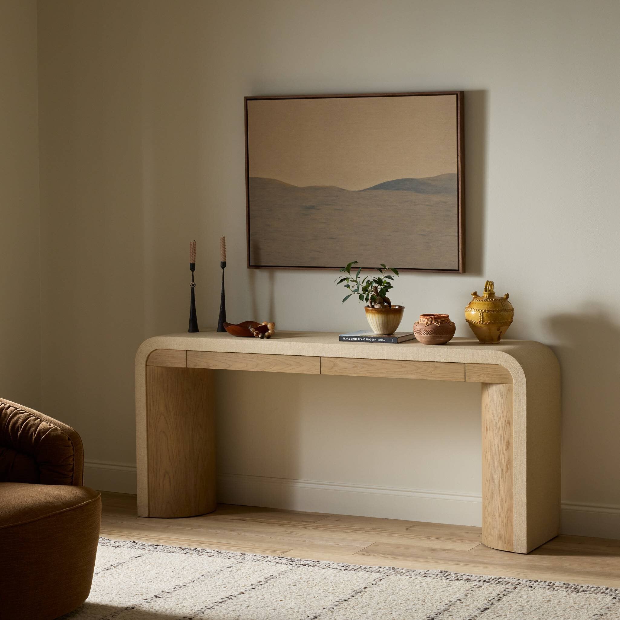 Jane Console Table - Sandy Oak Veneer