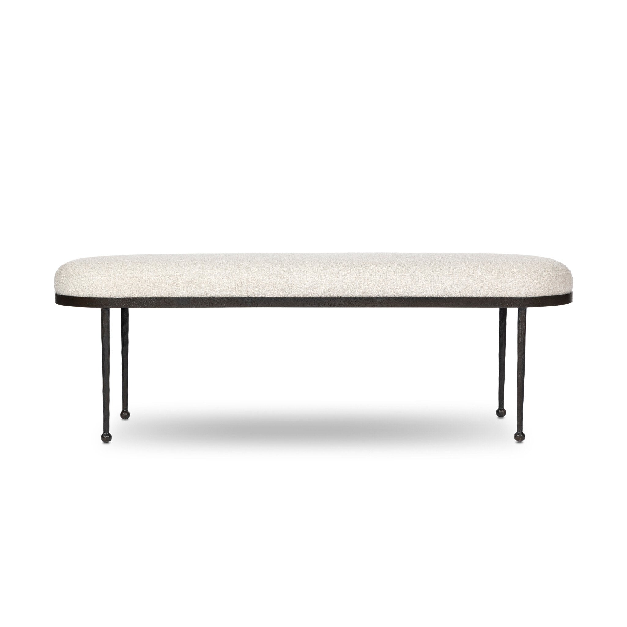 Corinne Accent Bench - Crete Pebble