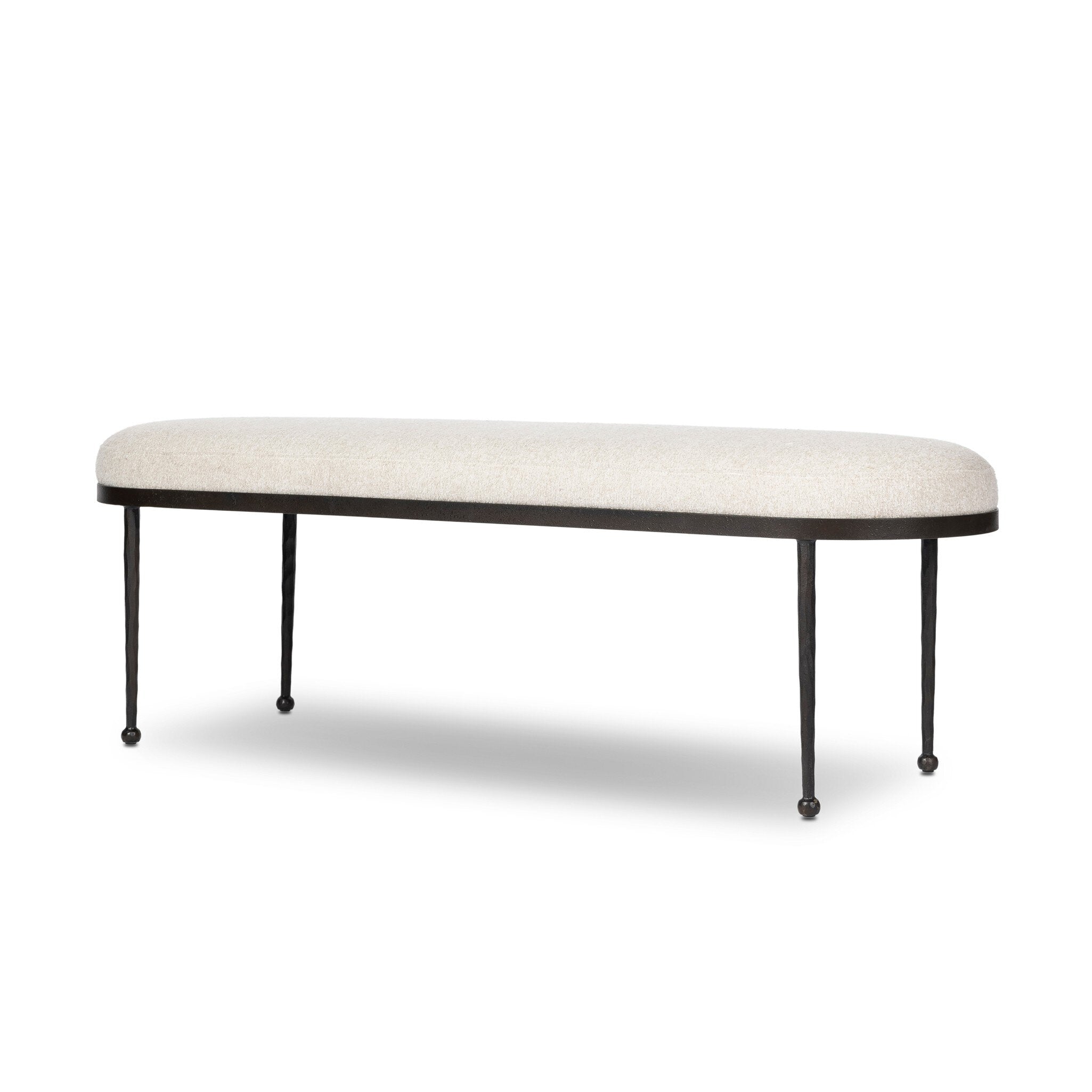 Corinne Accent Bench - Crete Pebble