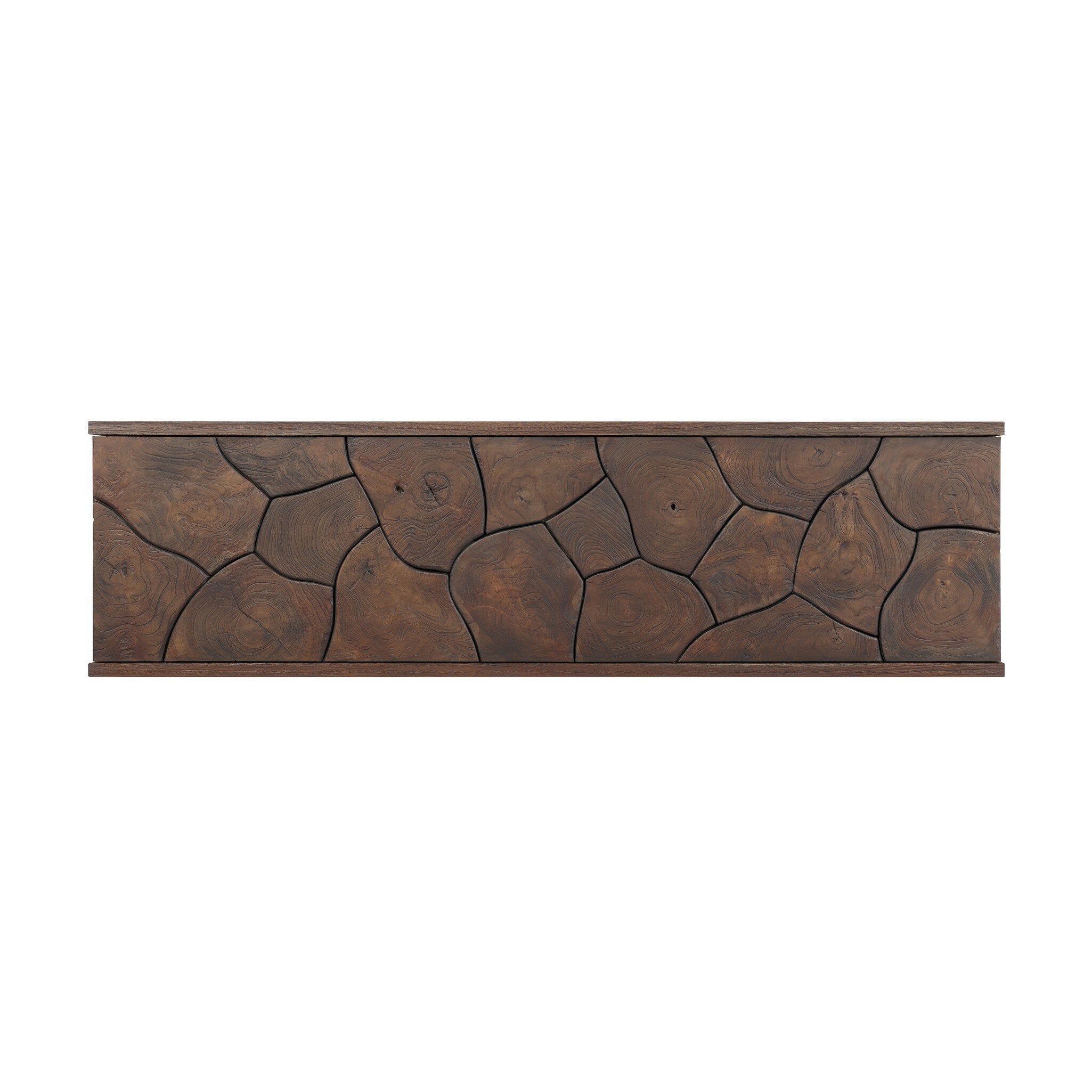 Ridge Outdoor Console Table - Stained Saddle Brown-Teak Root