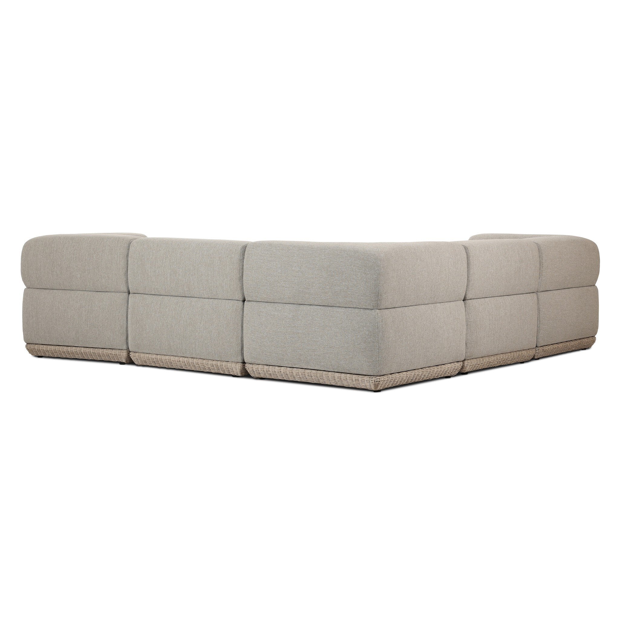 Evander Outdoor 5 Piece Sectional - Ramiro Ecru