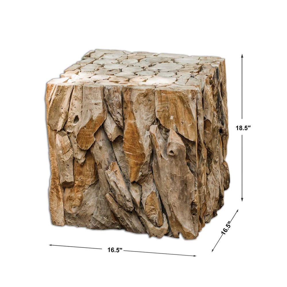 Uttermost Teak Root Bunching Cube