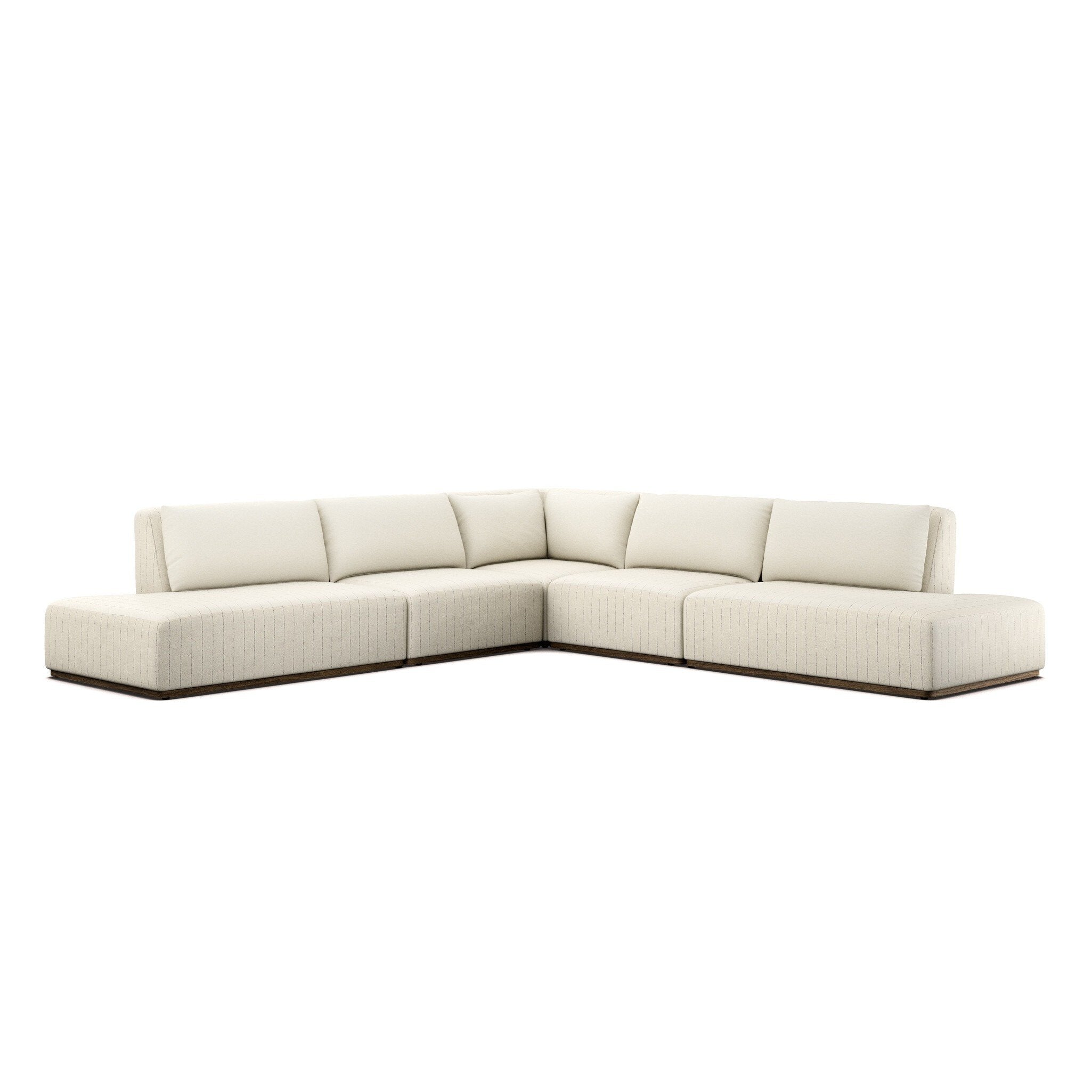 Adler Outdoor 5-Piece Sectional + Bumper Chaise