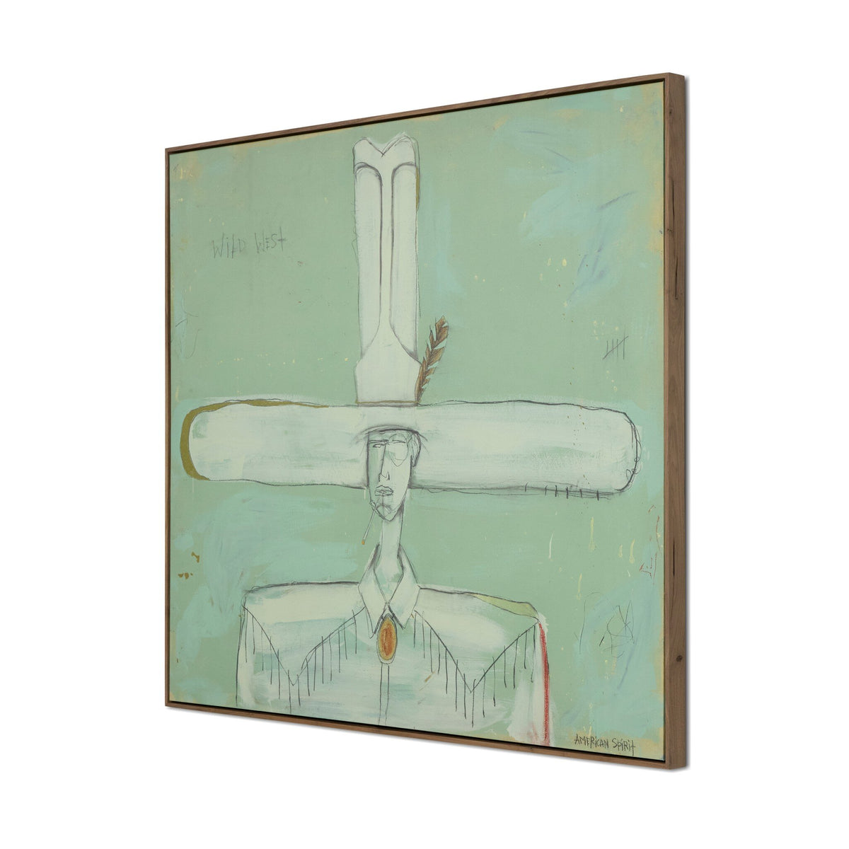 Wild West by Larry Stewart - Rustic Walnut Floater