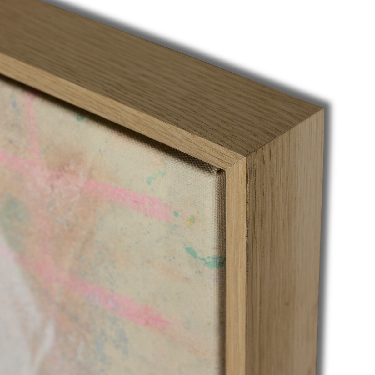 Run Towards The Bull by Larry Stewart - Vertical Grain White Oak Floater by Four Hands, detail