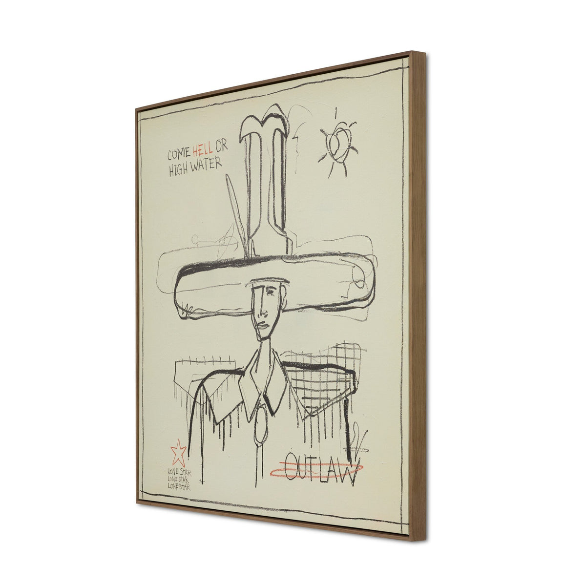 Contour Cowboy by Larry Stewart - Rustic Walnut Floater