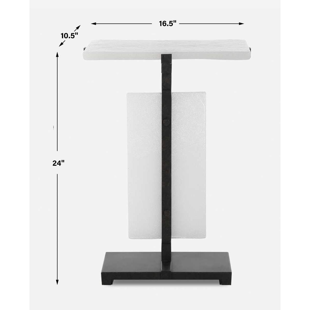 Uttermost Elements Bubble Glass Accent Table