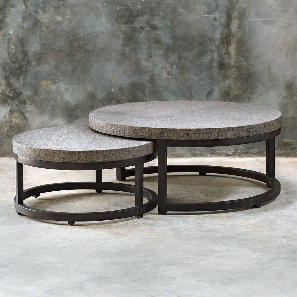 Uttermost Aiyara Gray Nesting Tables - Set of 2