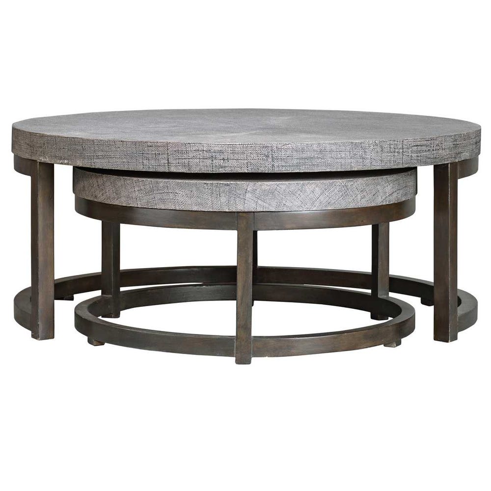 Uttermost Aiyara Gray Nesting Tables - Set of 2