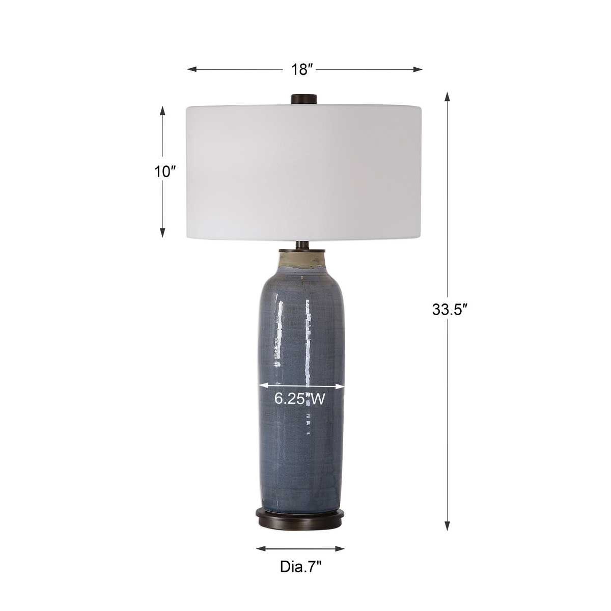 Uttermost Vicente Slate Blue Table Lamp