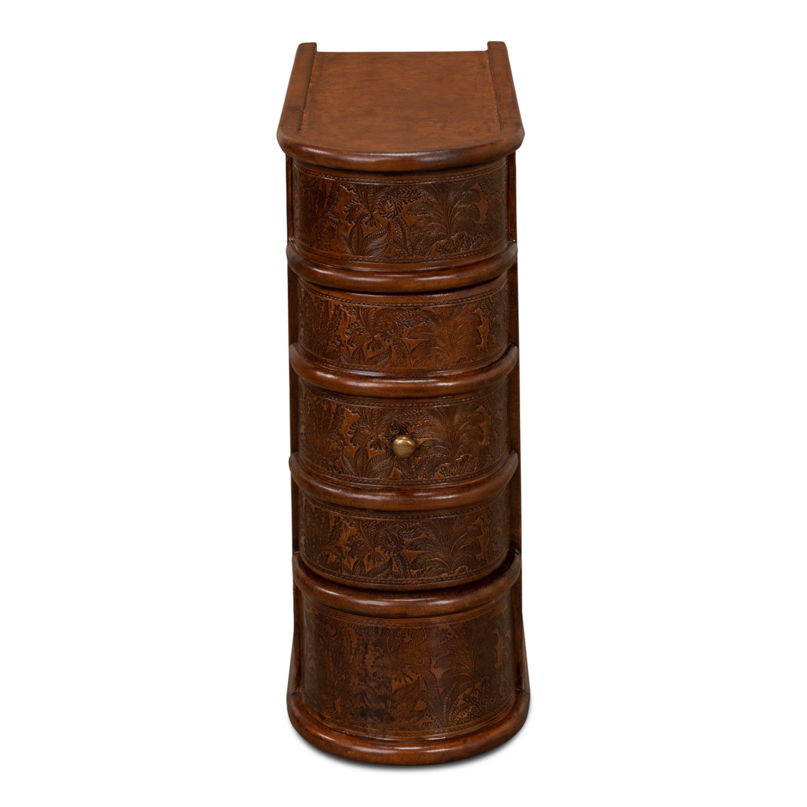 Barnes Leather Book Side Table