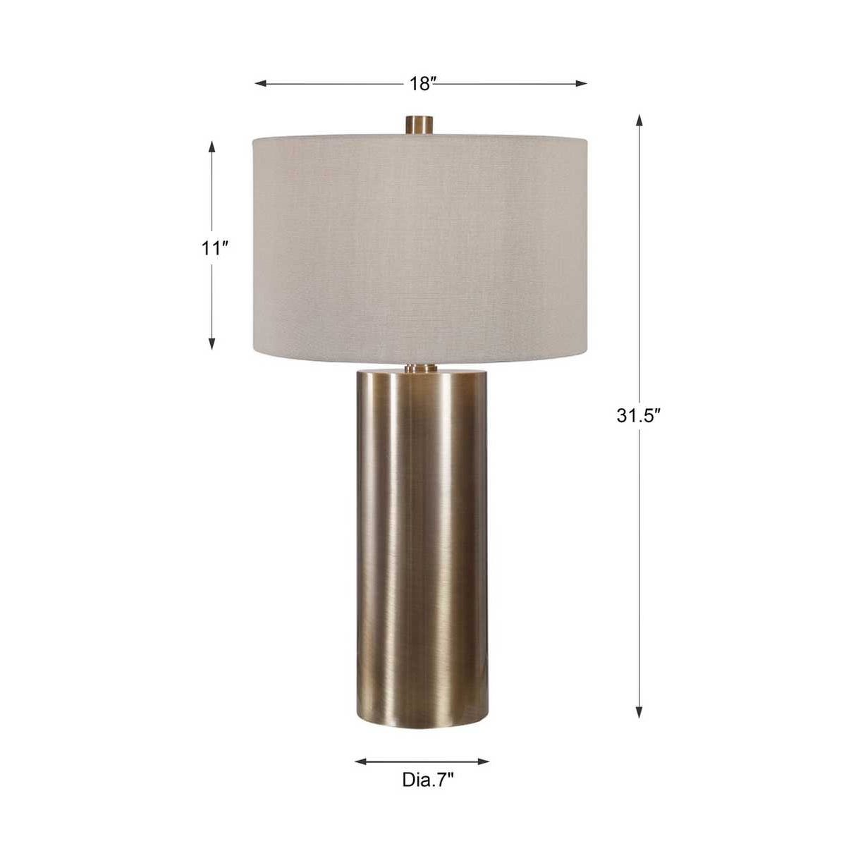 Uttermost Taria Brushed Brass Table Lamp