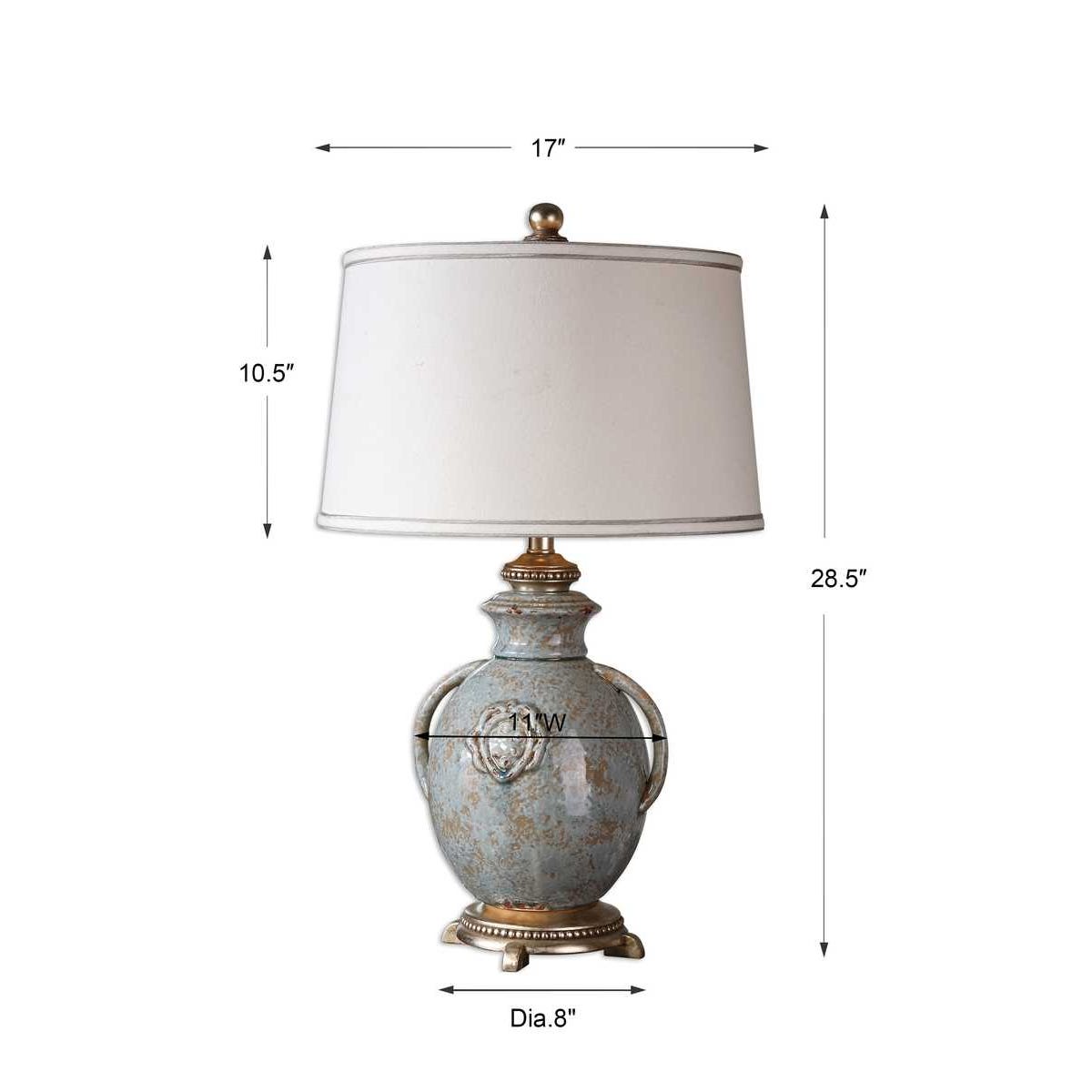 Uttermost Cancello Blue Glaze Lamp
