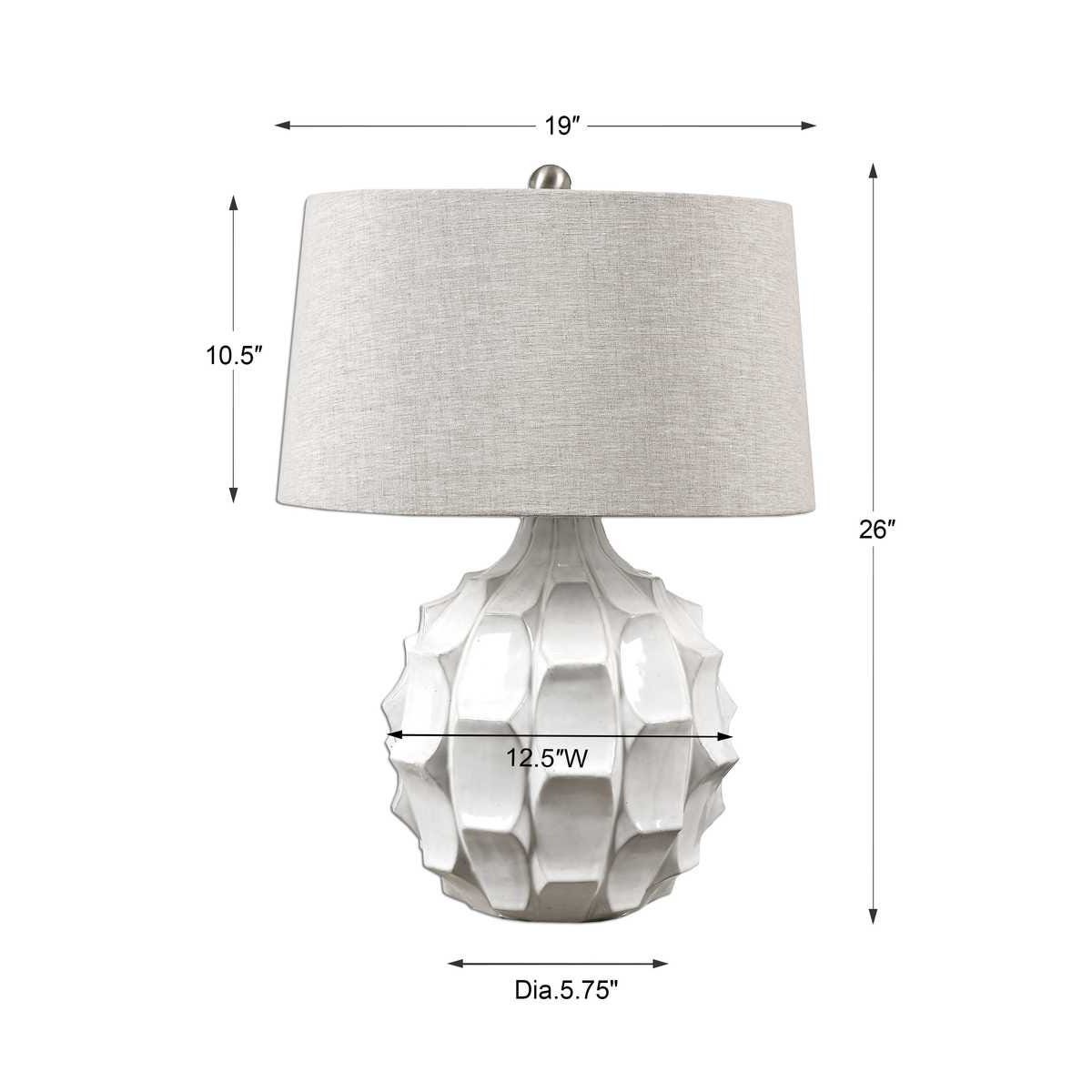 Uttermost Guerina Scalloped White Lamp