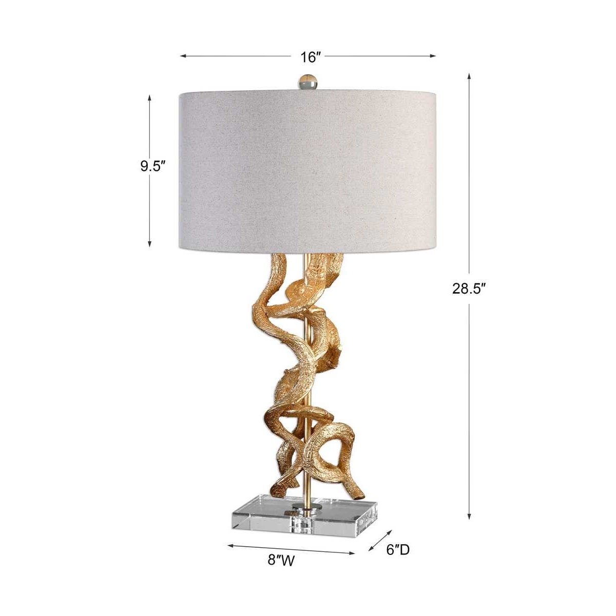 Uttermost Twisted Vines Gold Table Lamp