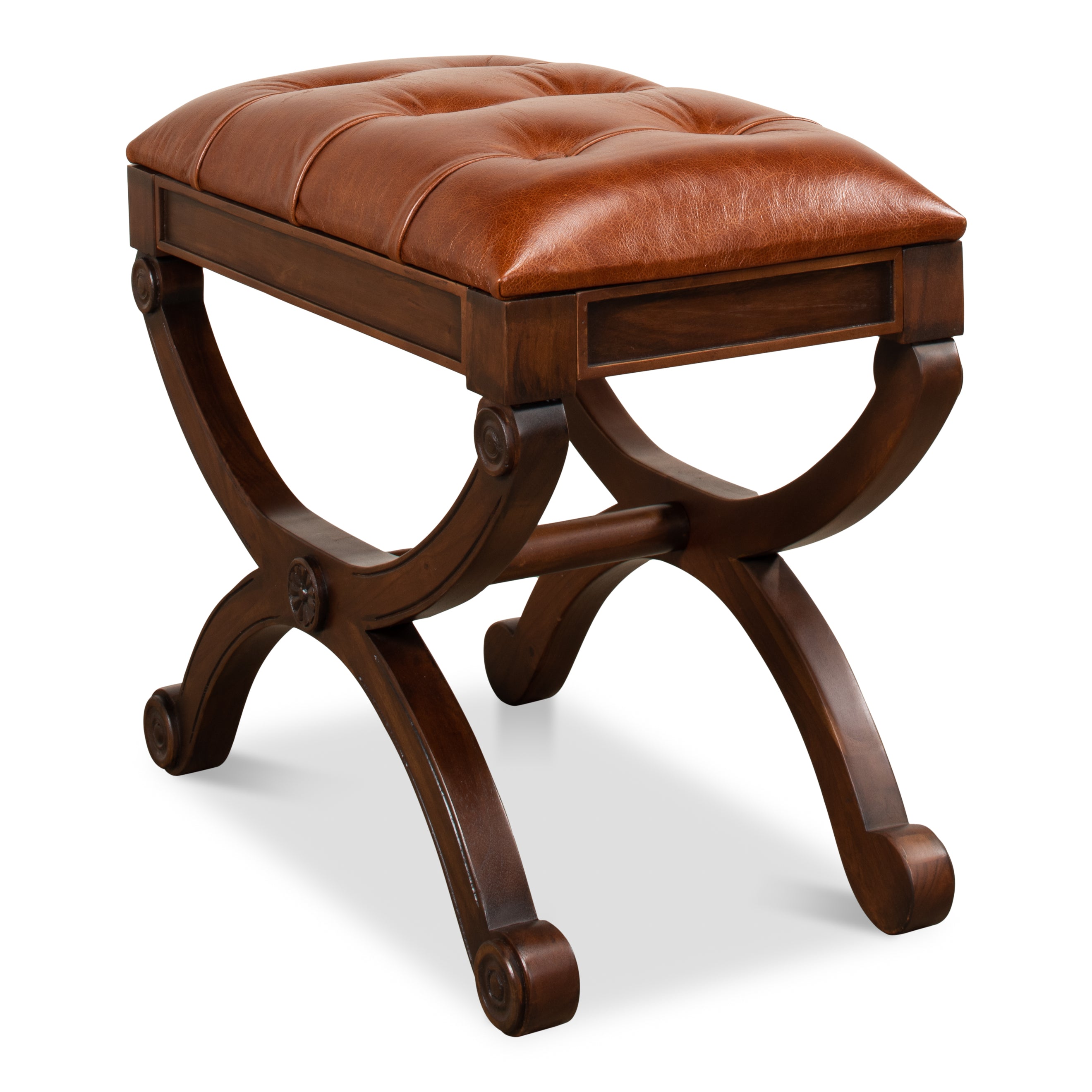 Empire Stool with Leather