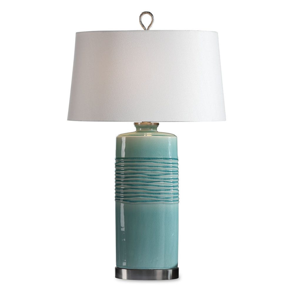 Uttermost Rila Distressed Teal Table Lamp