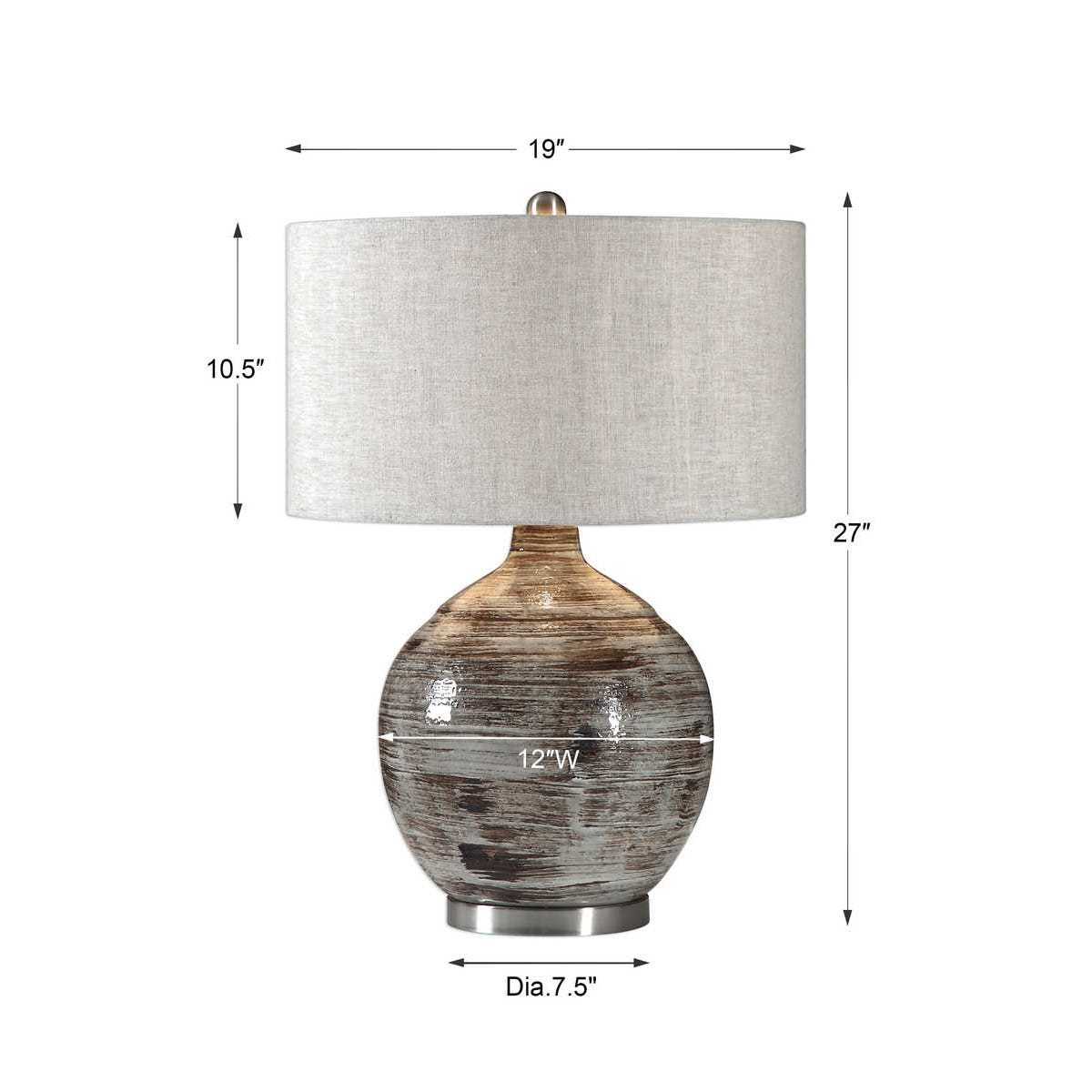 Uttermost Tamula Distressed Ivory Table Lamp