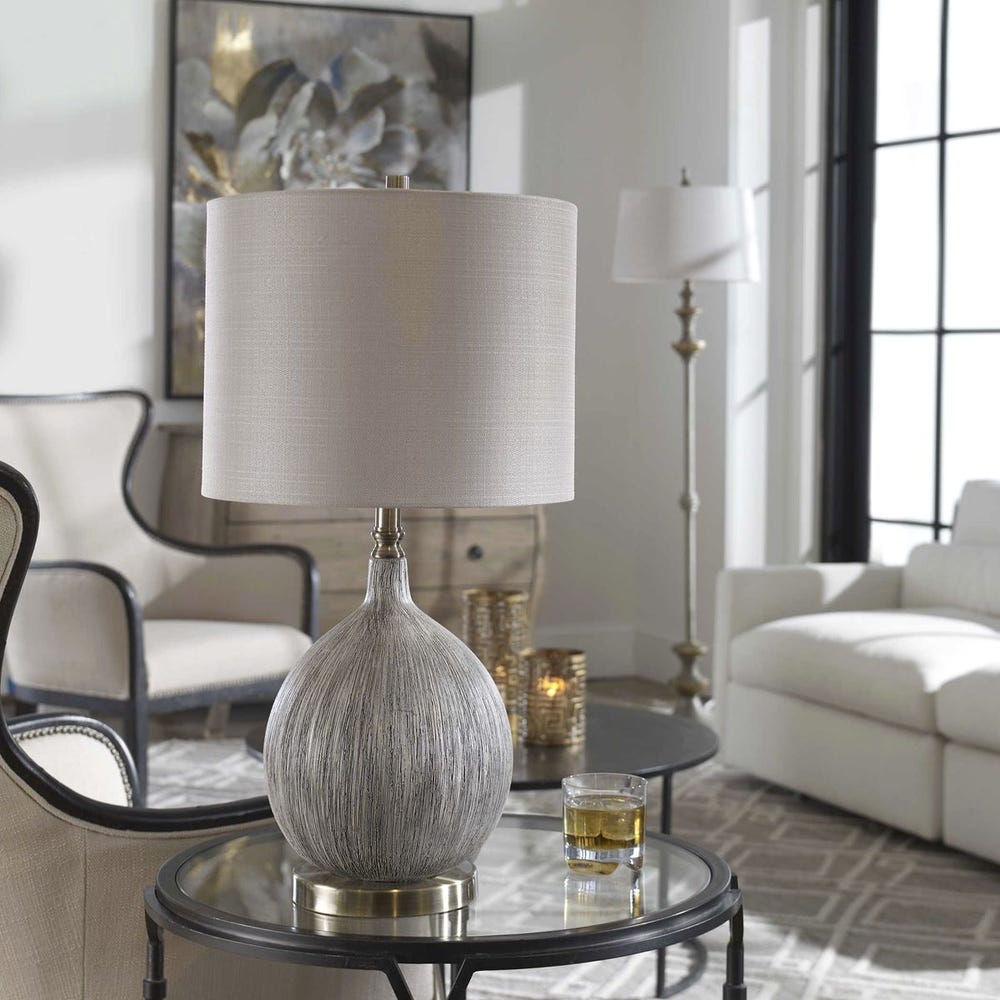 Uttermost Hedera Textured Ivory Table Lamp