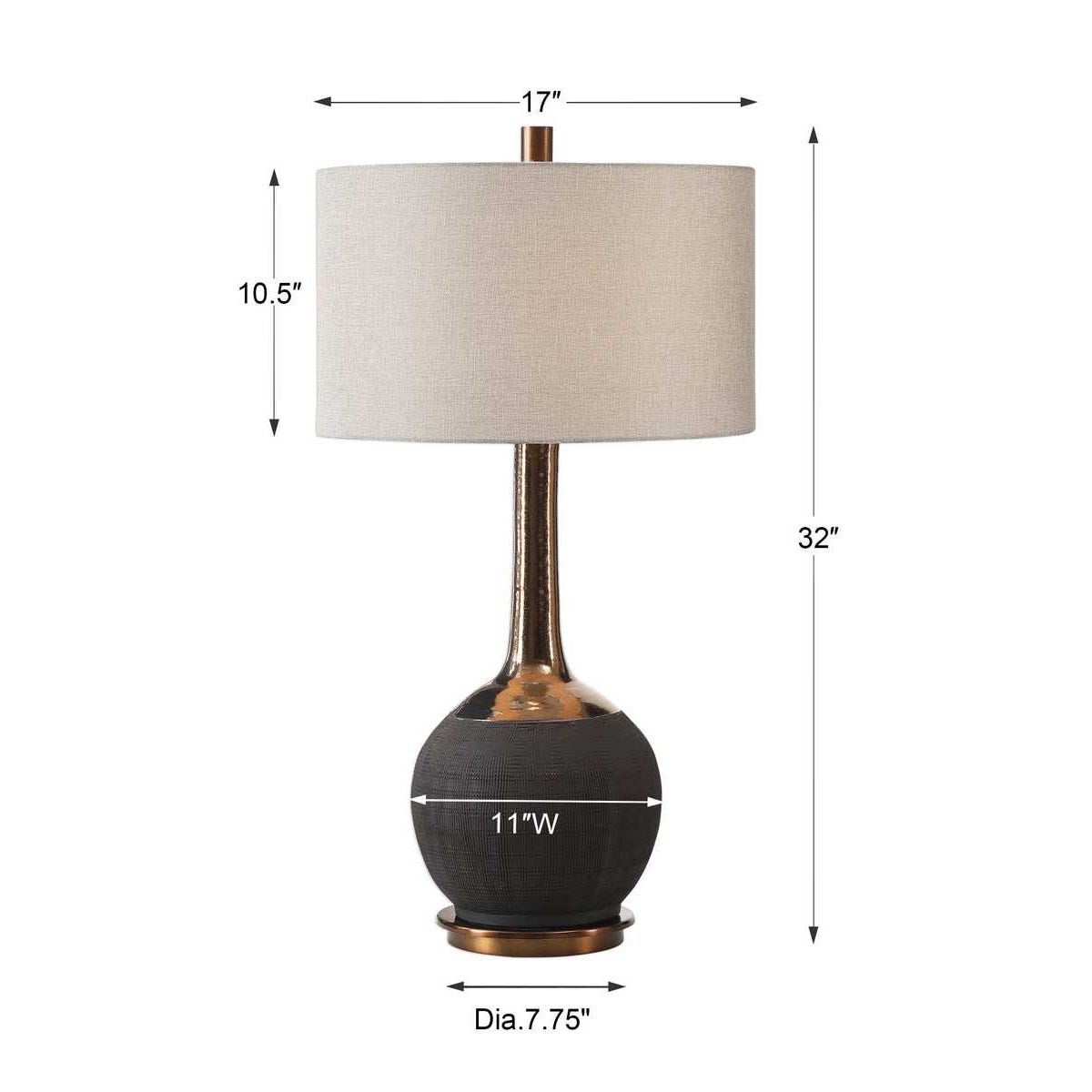 Uttermost Arnav Textured Black Lamp