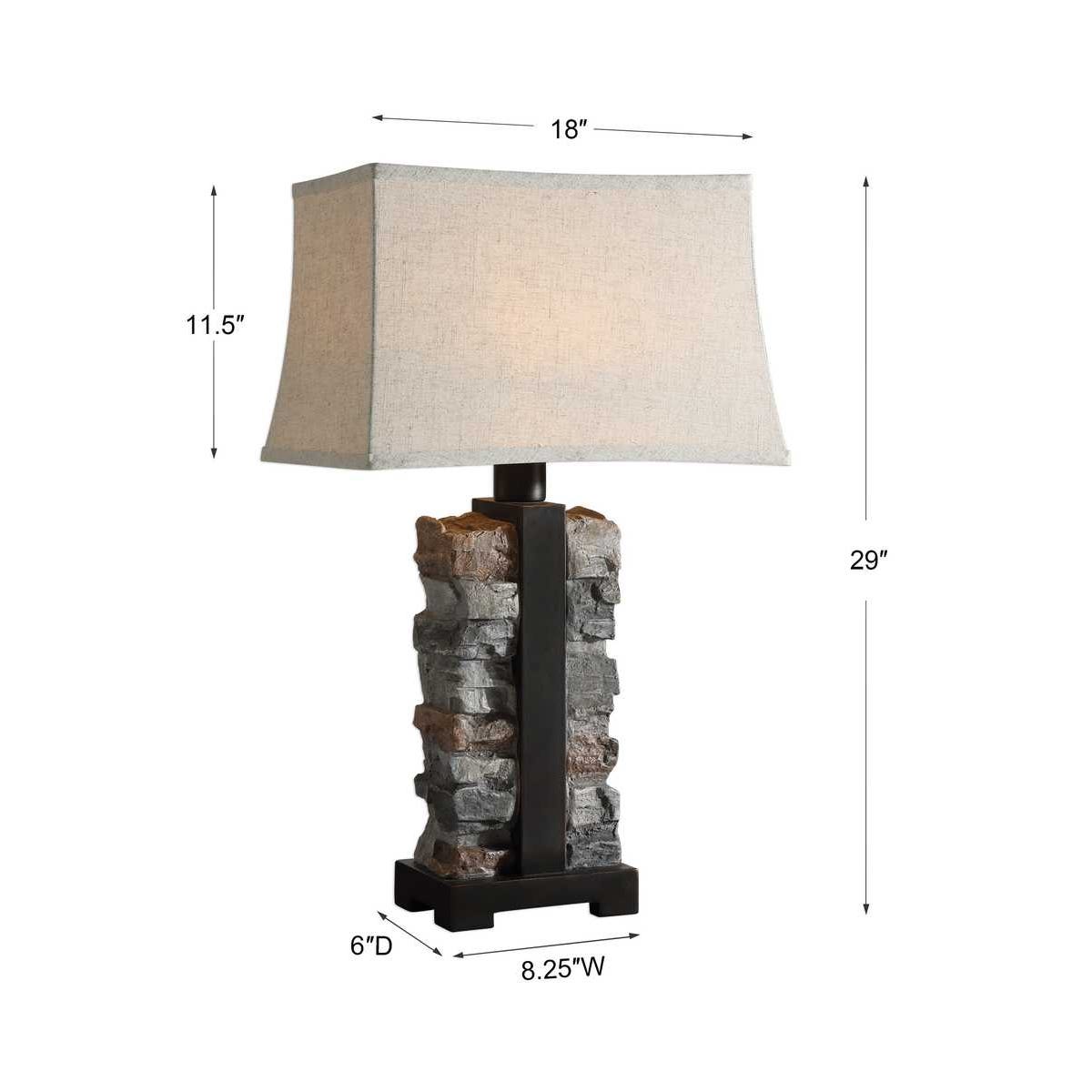 Uttermost Kodiak Stacked Stone Lamp