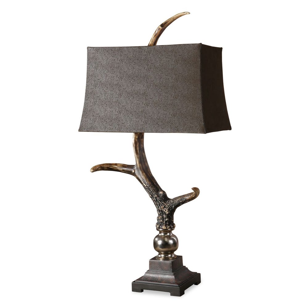 Uttermost Stag Horn Dark Shade Table Lamp