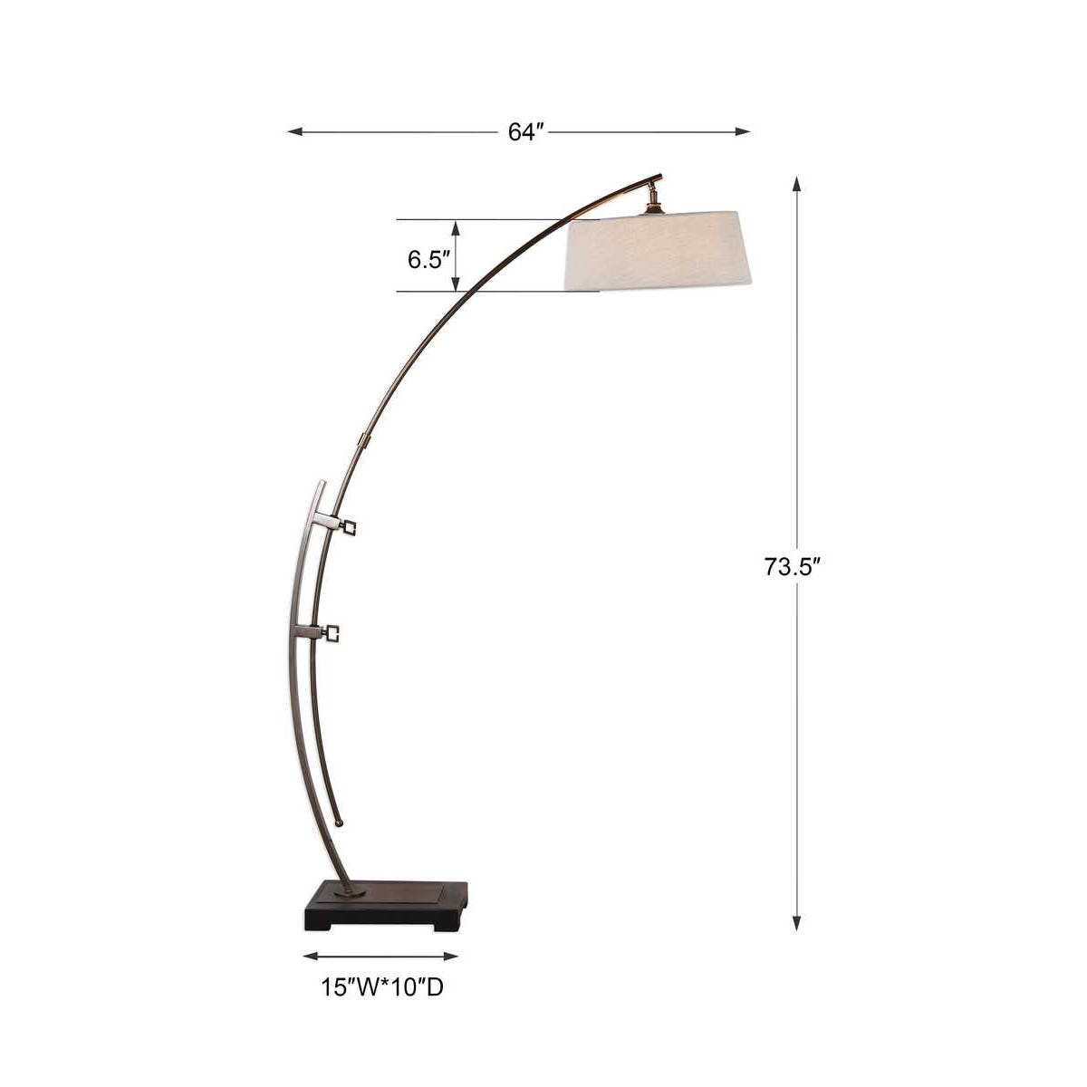 Uttermost Calogero Bronze Arc Floor Lamp