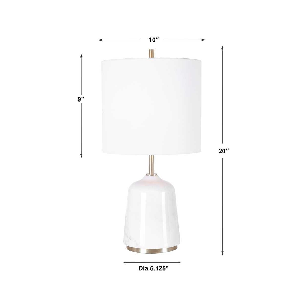 Uttermost Eloise White Marble Table Lamp