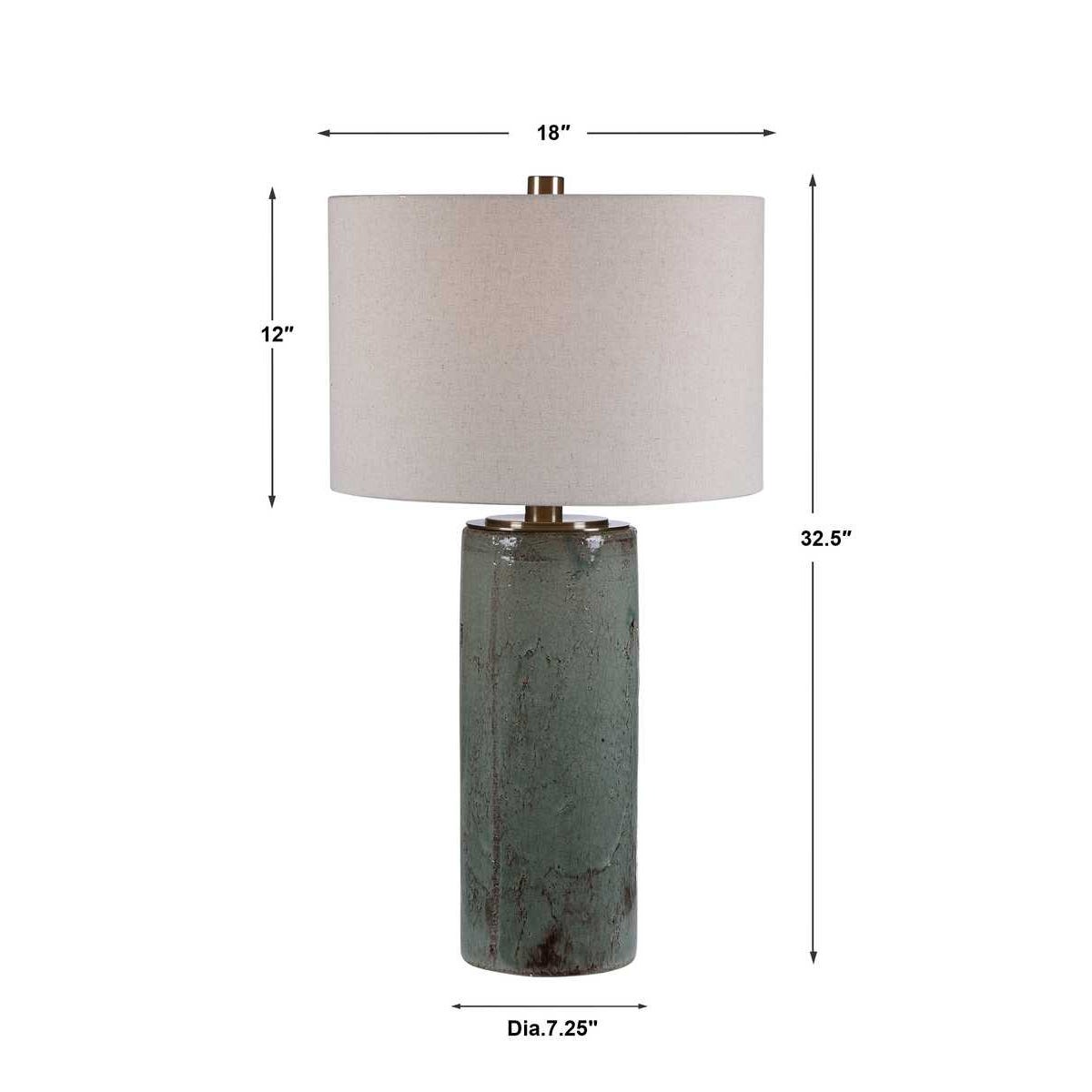 Uttermost Callais Crackled Aqua Table Lamp
