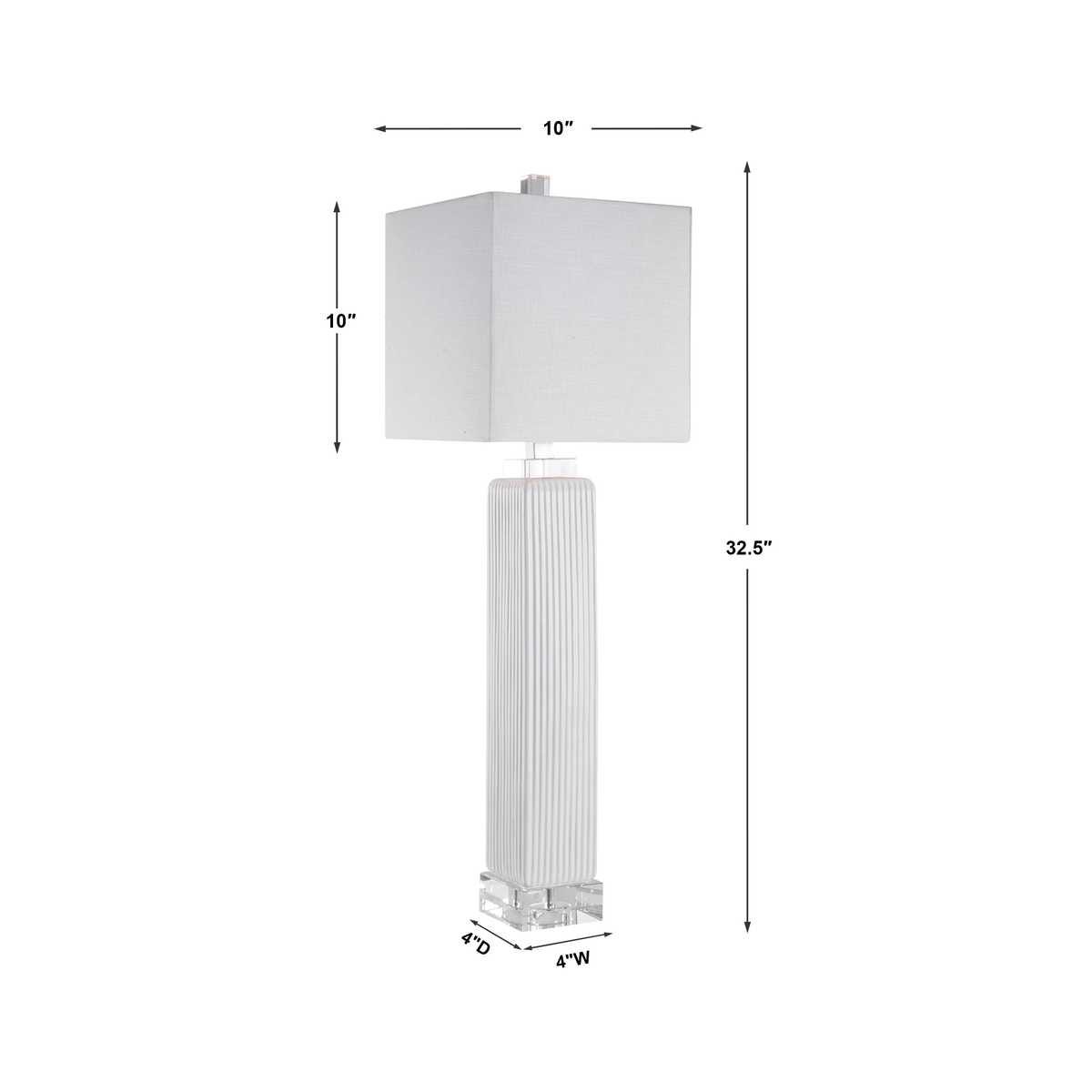 Uttermost Bennett White Buffet Lamp