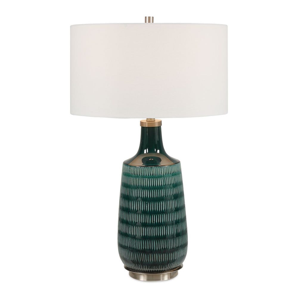 Uttermost Scouts Deep Green Table Lamp