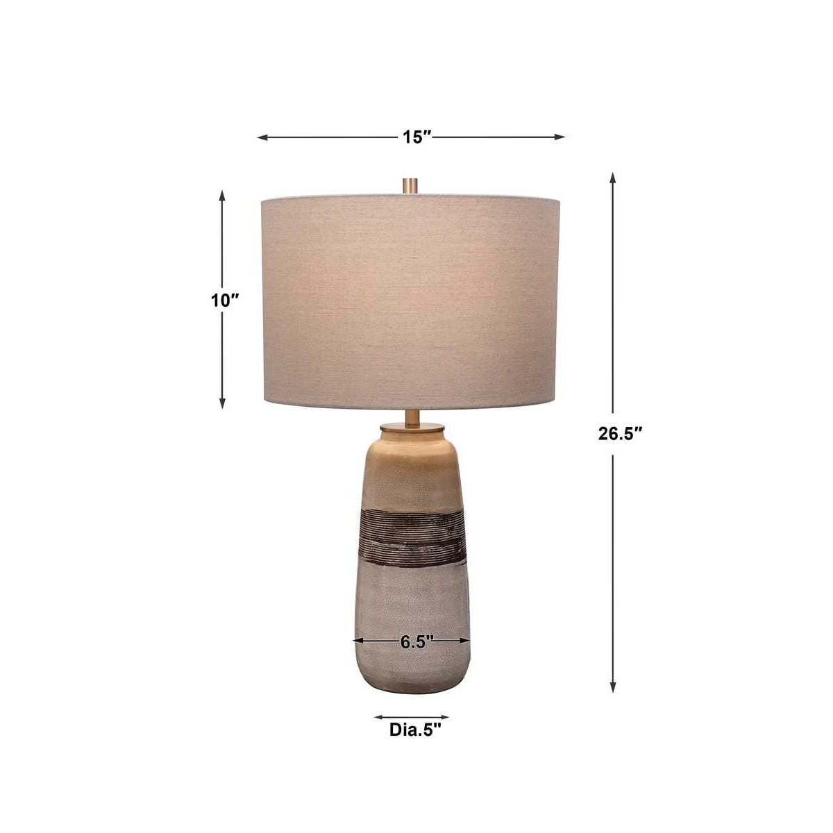 Uttermost Comanche White Crackle Table Lamp