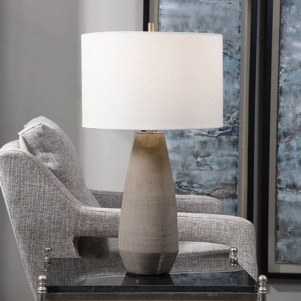 Uttermost Volterra Taupe-Gray Table Lamp