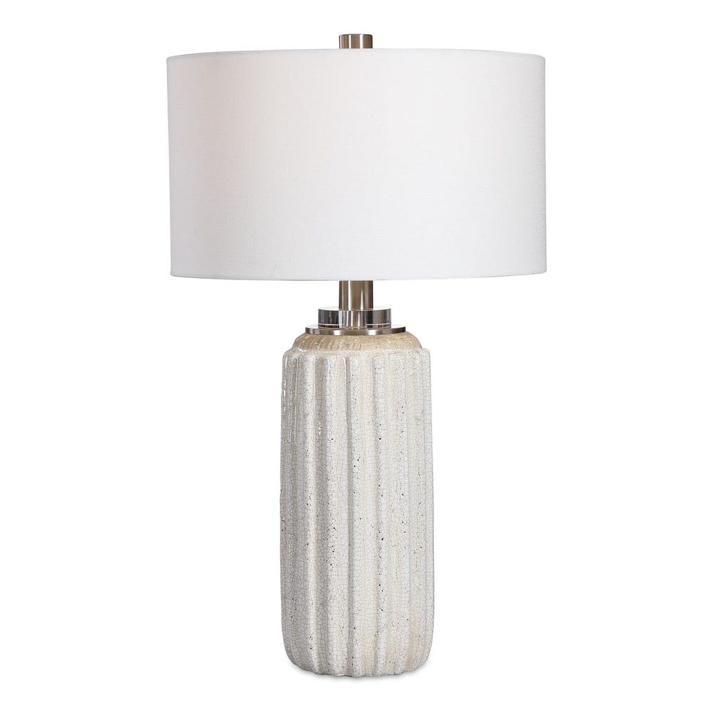 Uttermost Azariah White Crackle Table Lamp