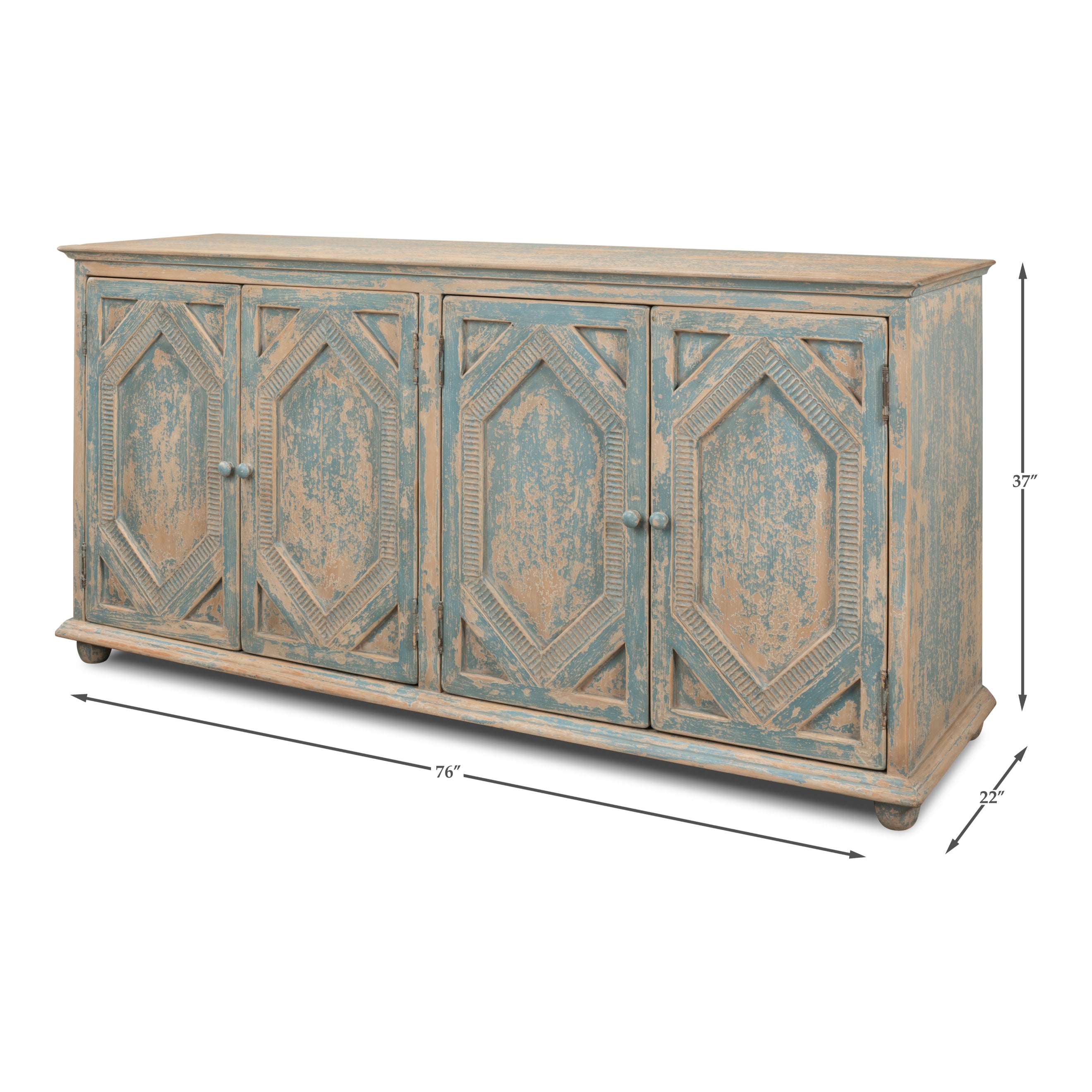 Four Diamonds Sideboard - Blue