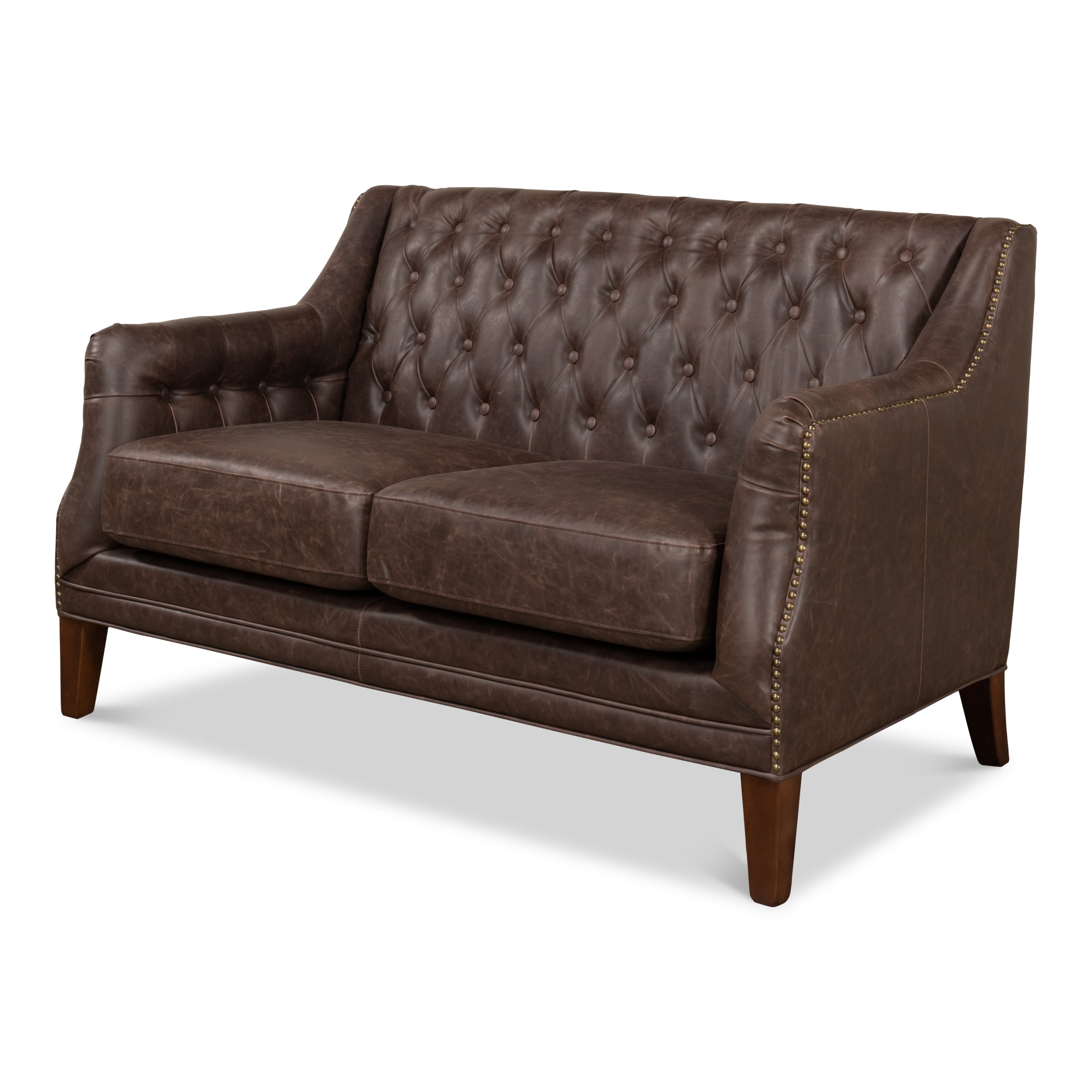 Brooks Leather Tufted 2 Seat Sofa
