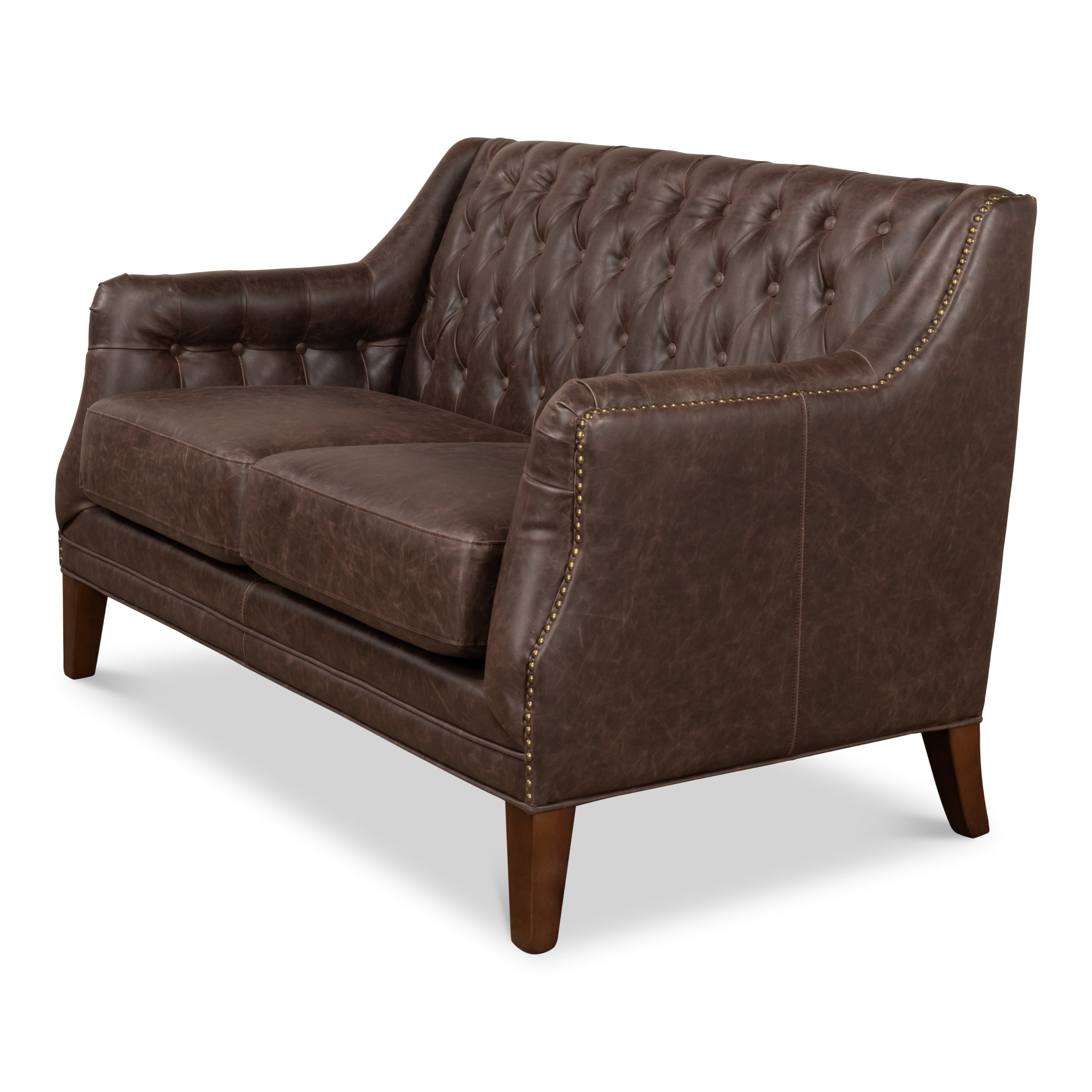 Brooks Leather Tufted 2 Seat Sofa