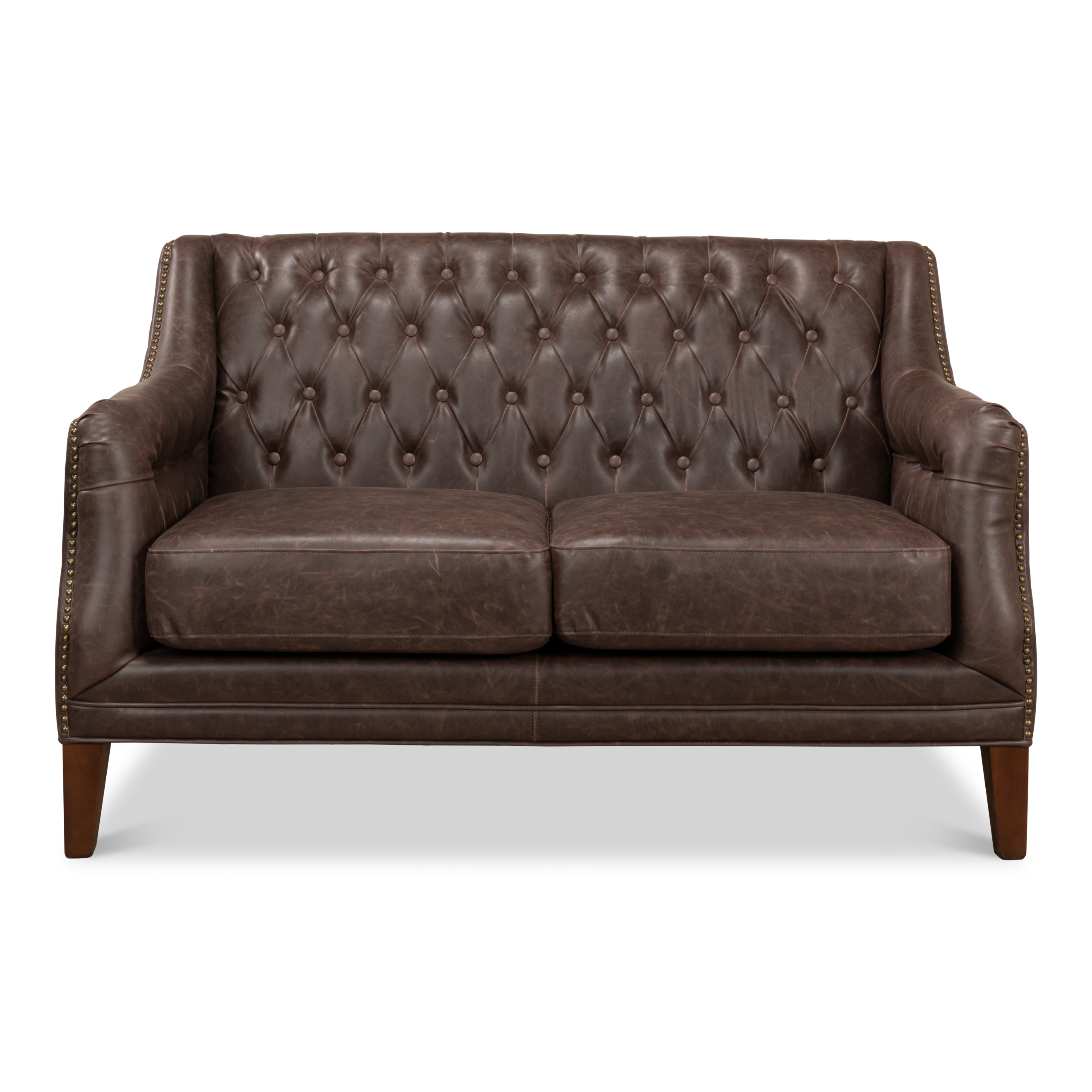 Brooks Leather Tufted 2 Seat Sofa