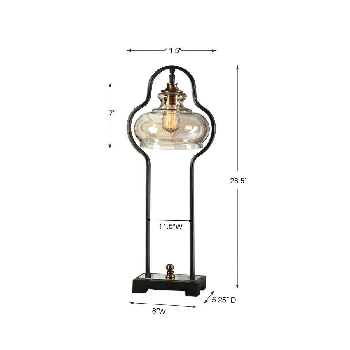 Uttermost Cotulla Aged Black Desk Lamp