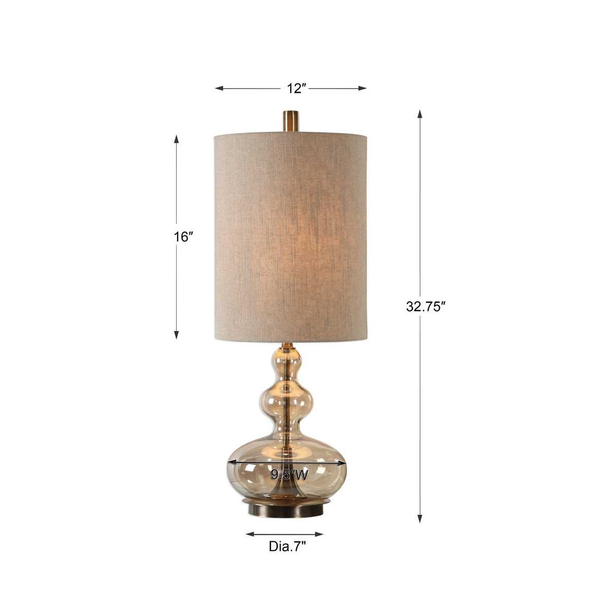 Uttermost Formoso Amber Glass Table Lamp