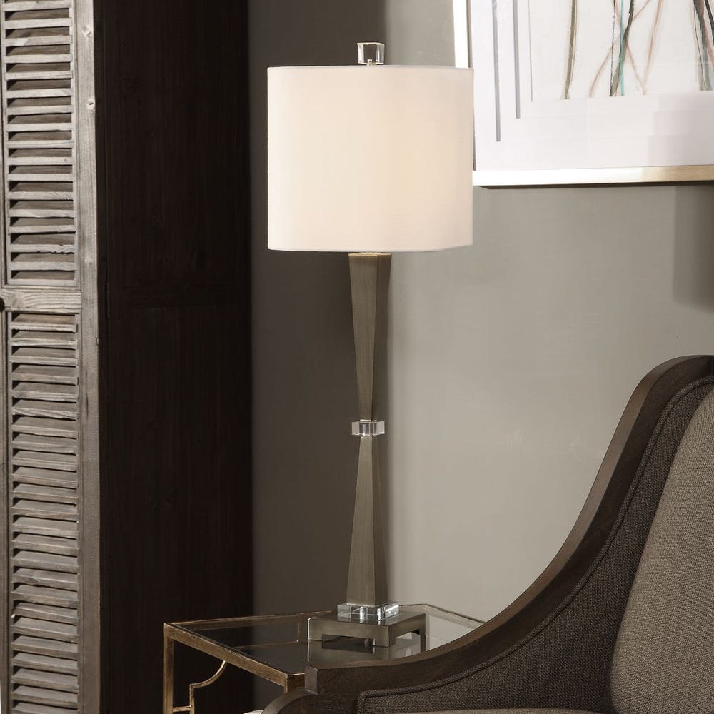 Uttermost Niccolai Antiqued Nickel Lamp