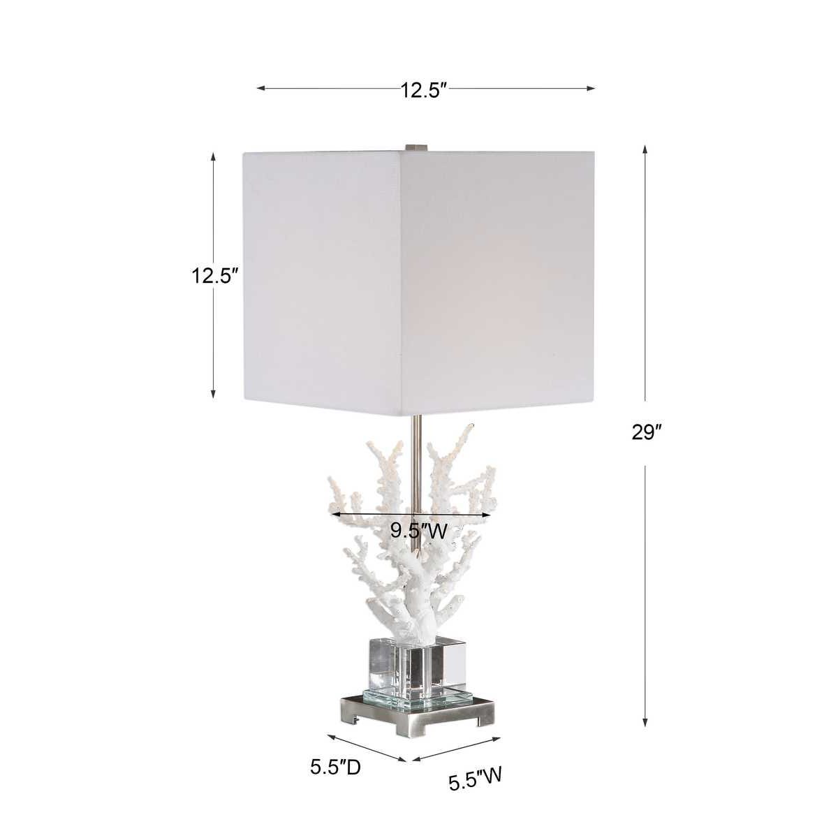 Uttermost Corallo White Coral Table Lamp